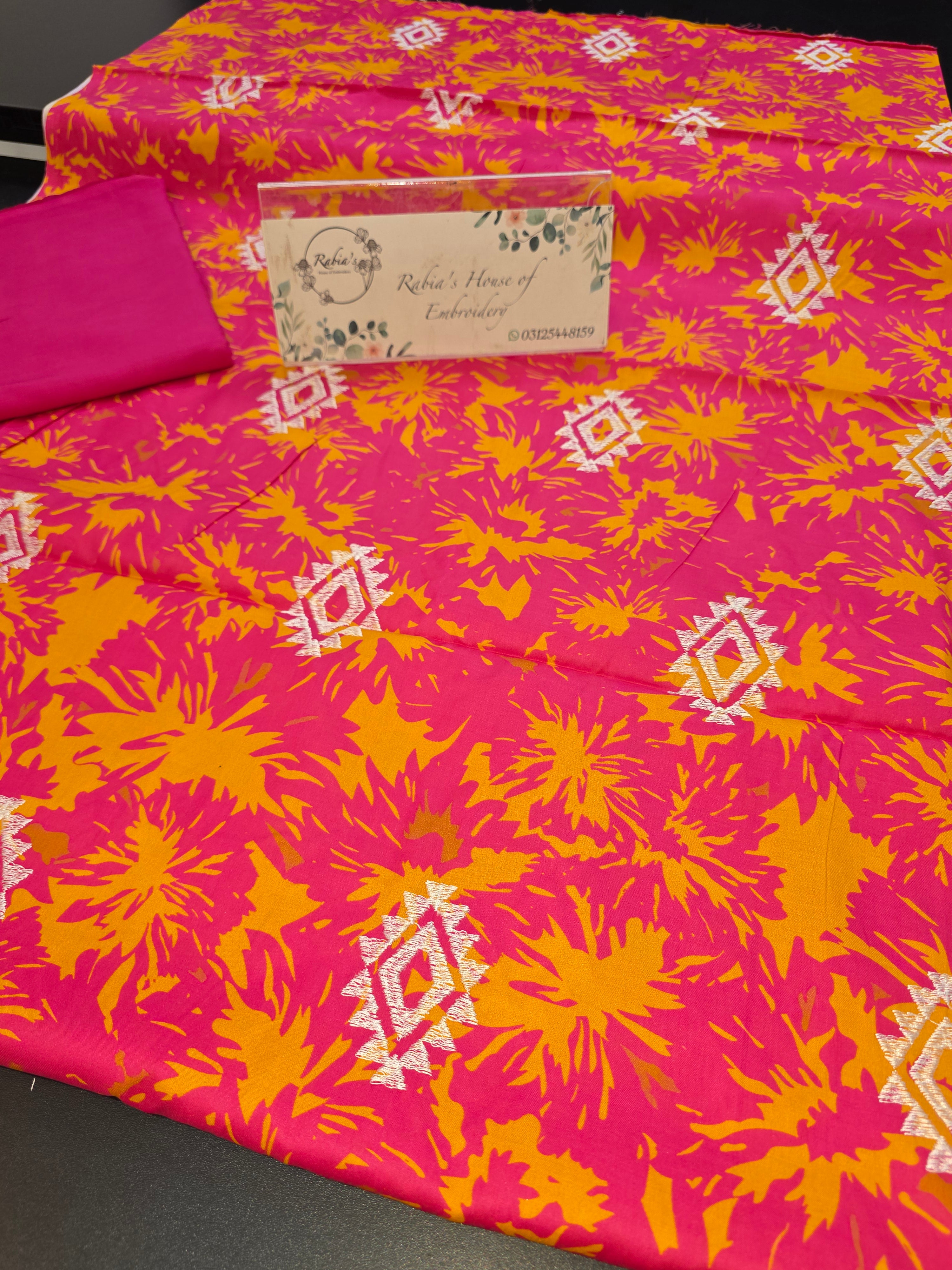 Bareeze lawn 3pc printed plus embroidery