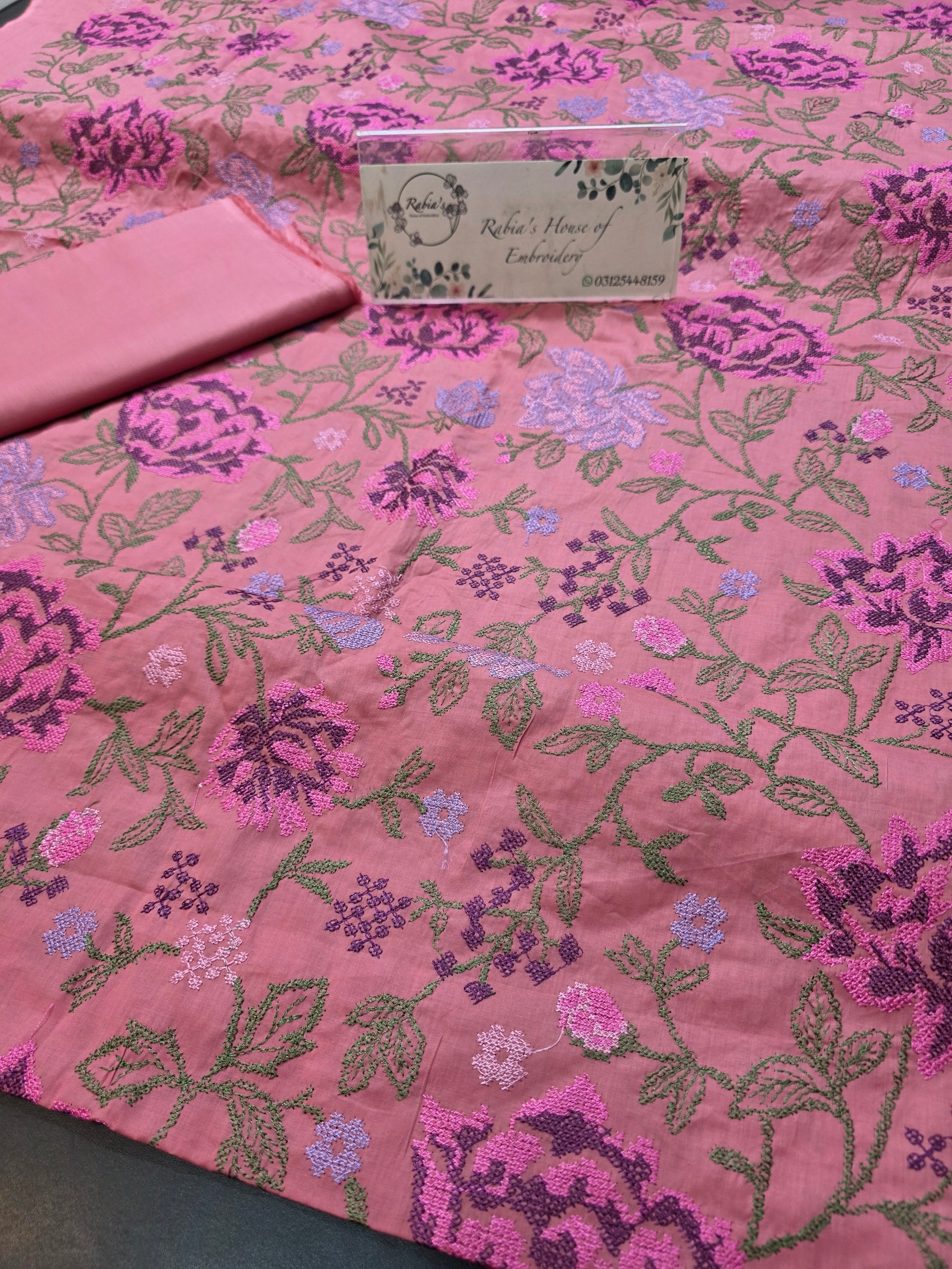 Bareeze lawn 3pc allover embroidered