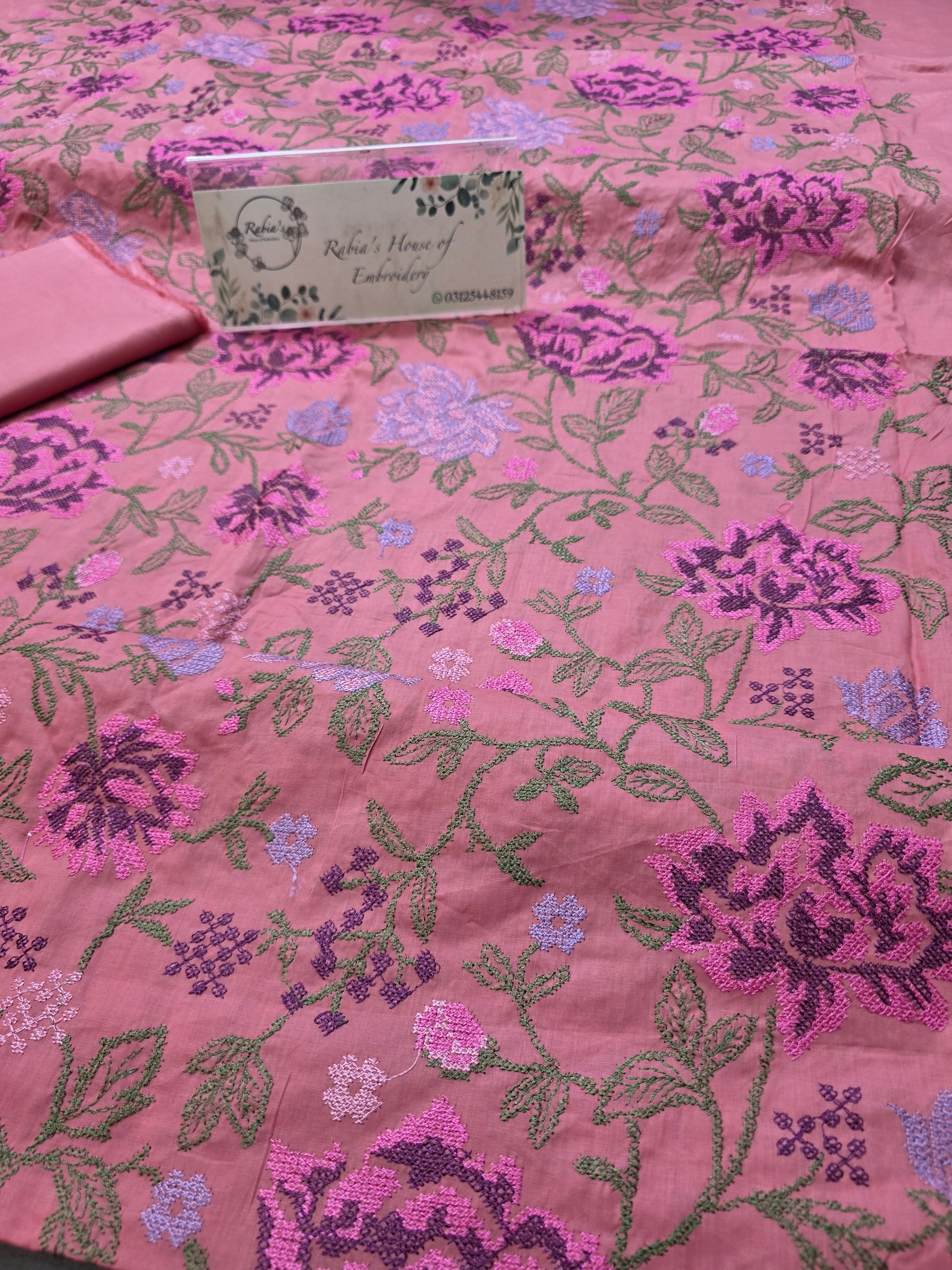 Bareeze lawn 3pc allover embroidered