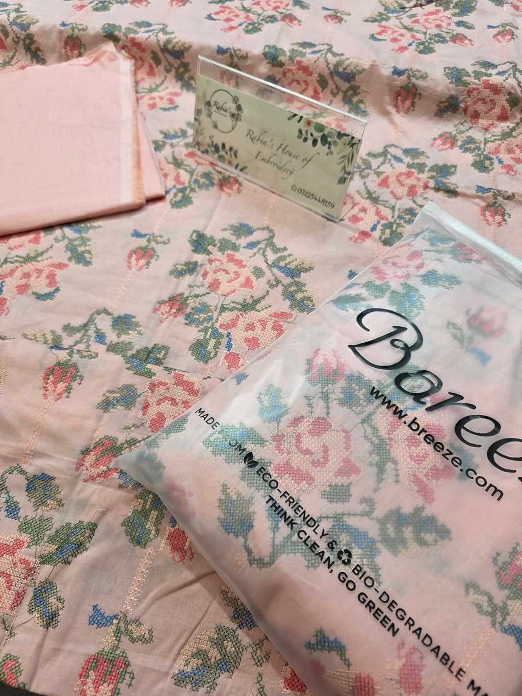 Bareeze lawn 3pc allover embroidered