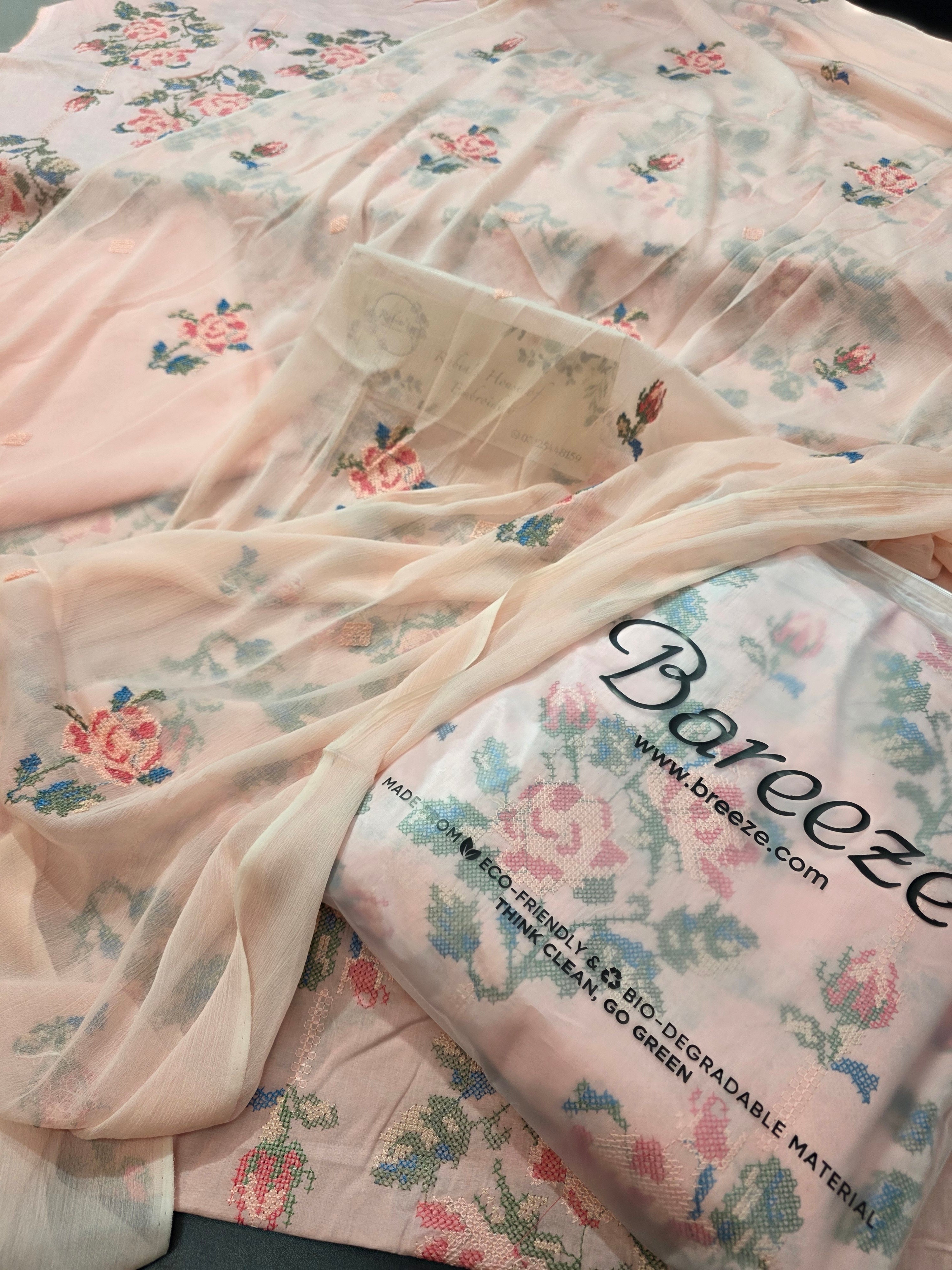 Bareeze lawn 3pc allover embroidered