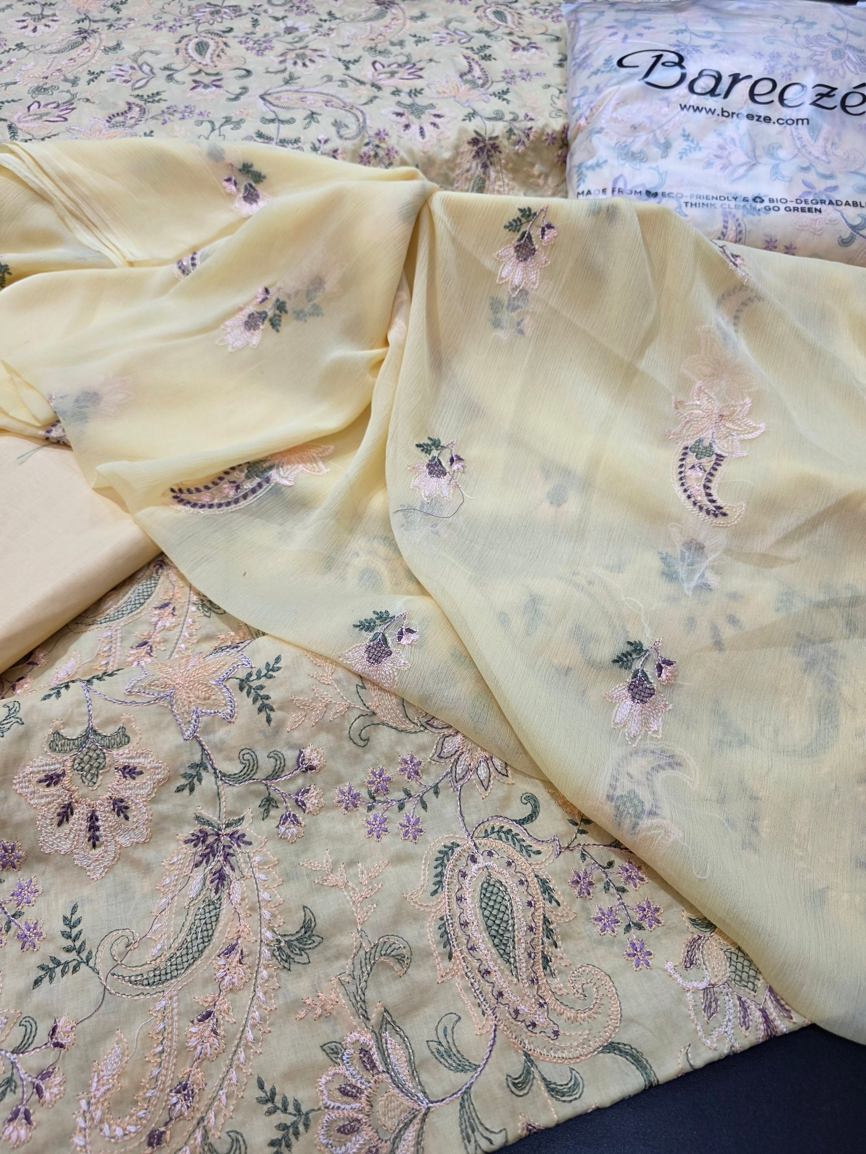 Bareeze lawn 3pc allover embroidered