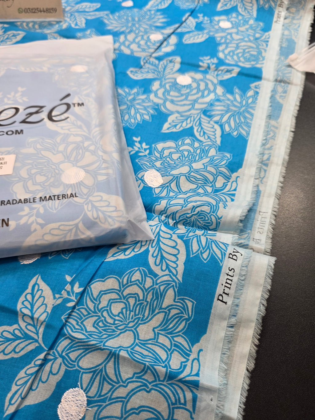 Bareeze lawn 3pc printed plus embroidery