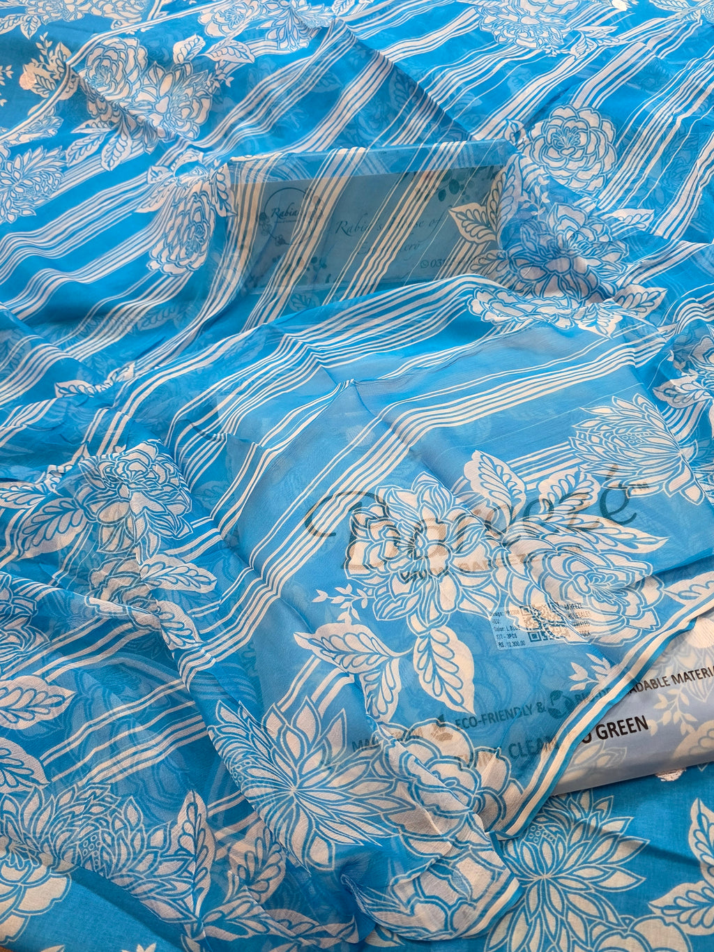 Bareeze lawn 3pc printed plus embroidery