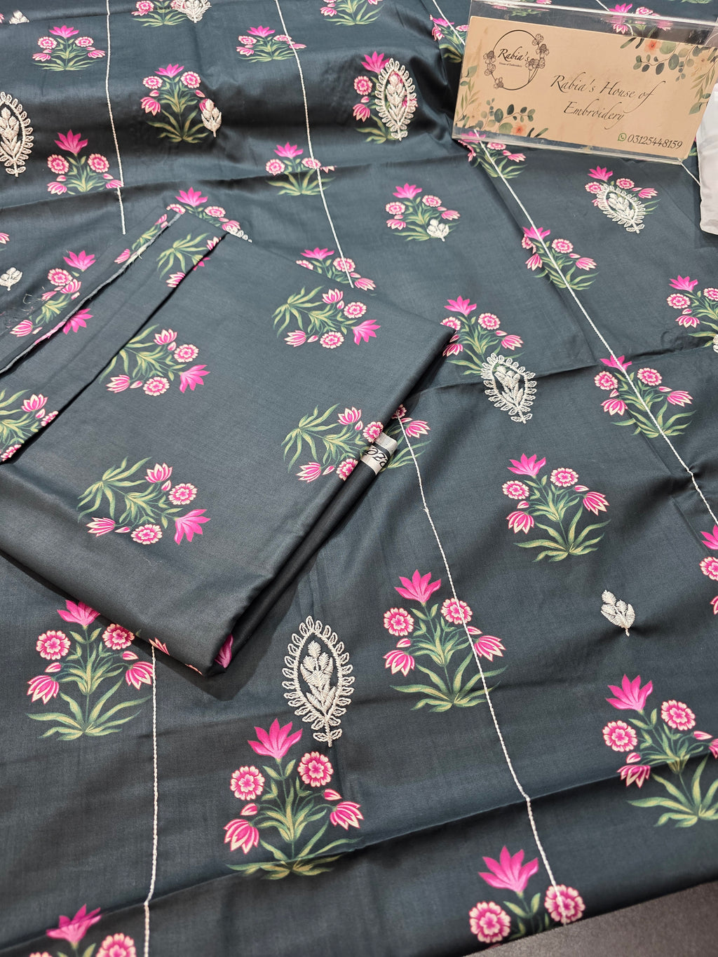 Bareeze lawn 2pc printed plus embroidered