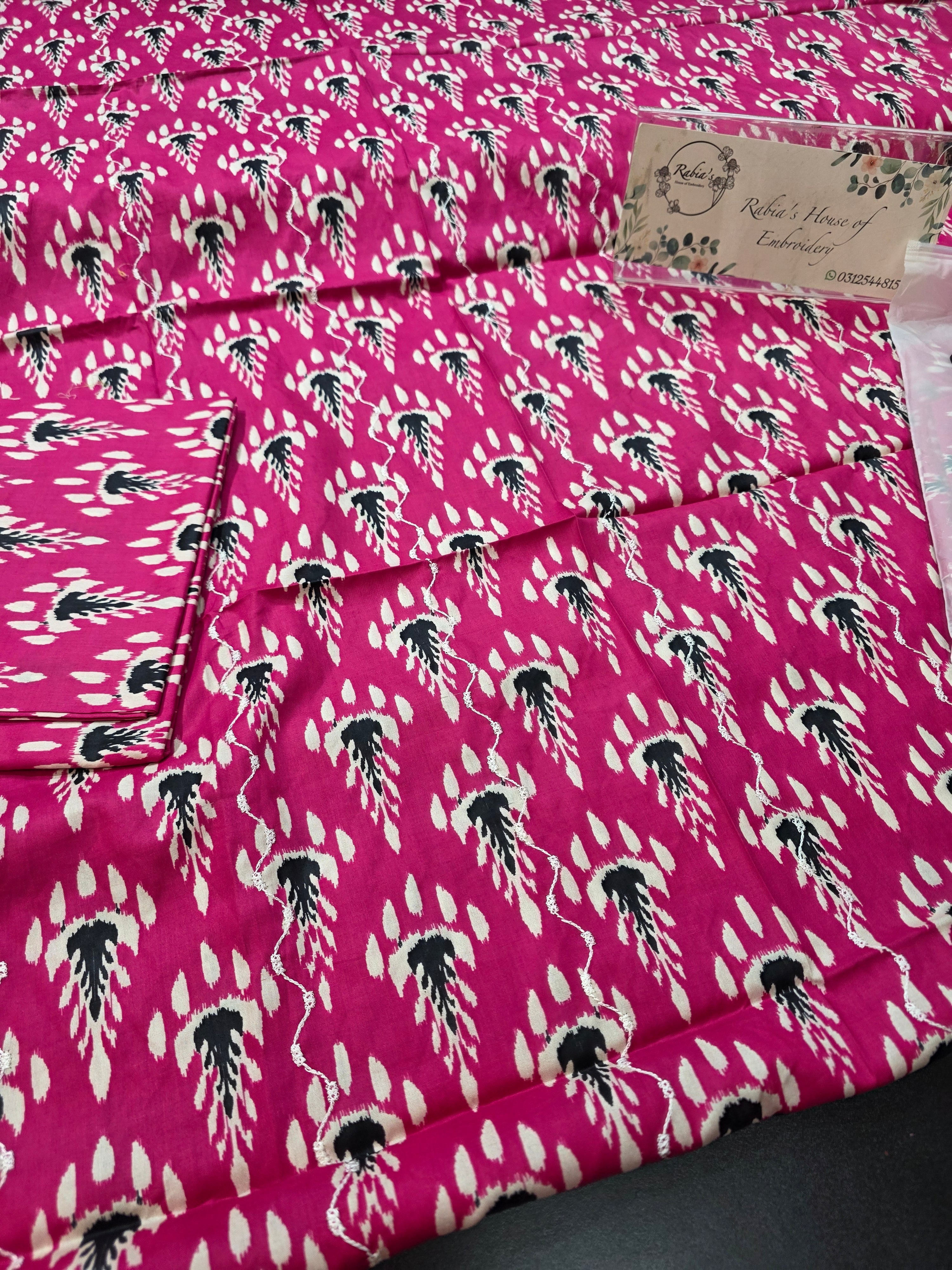 Bareeze lawn 2pc printed plus embroidered