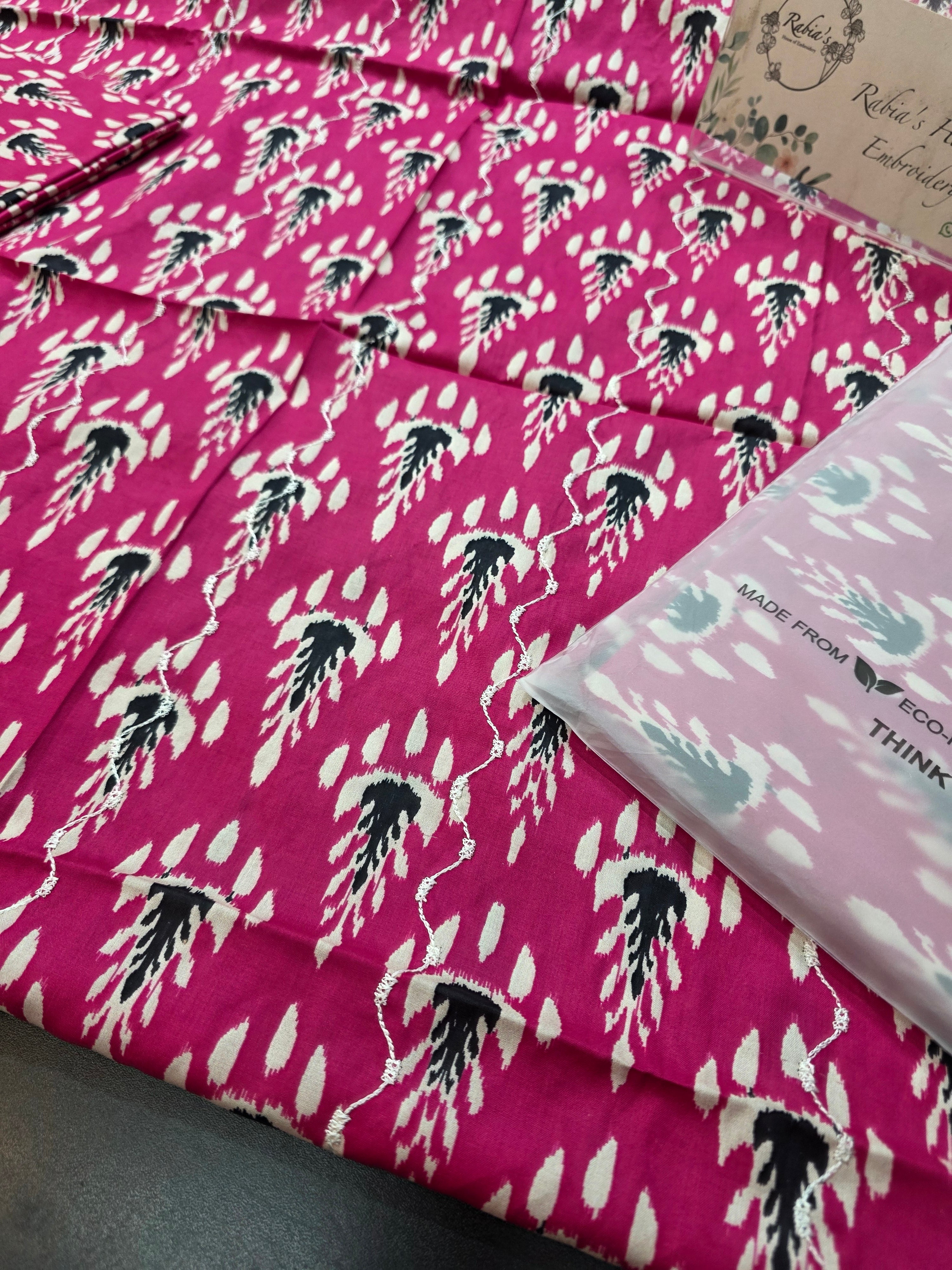 Bareeze lawn 2pc printed plus embroidered