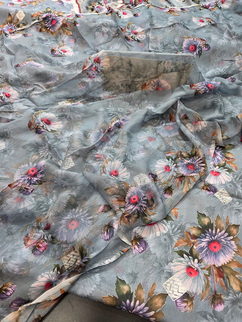 Bareeze lawn 3pc printed plus embroidery