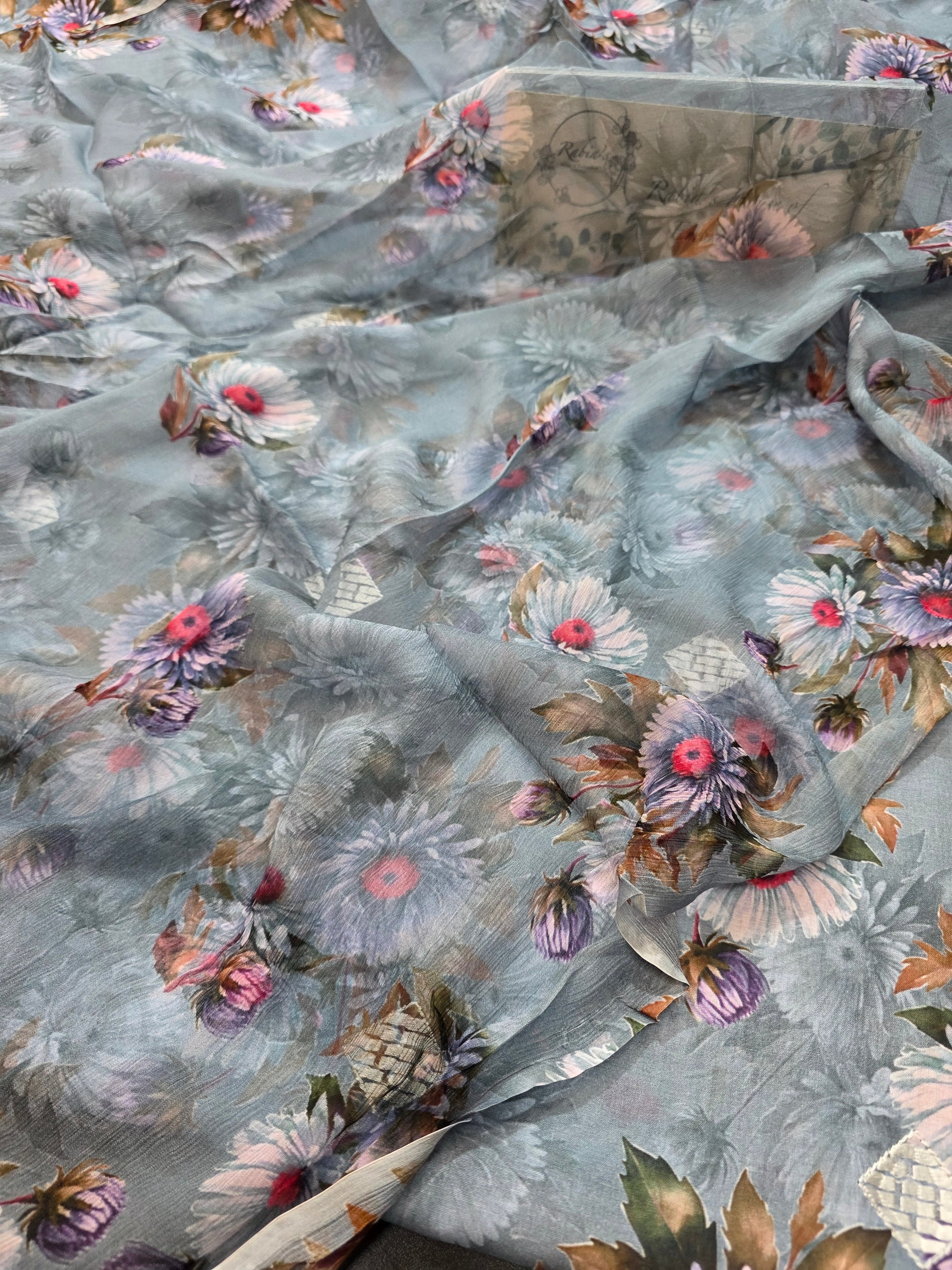 Bareeze lawn 3pc printed plus embroidery