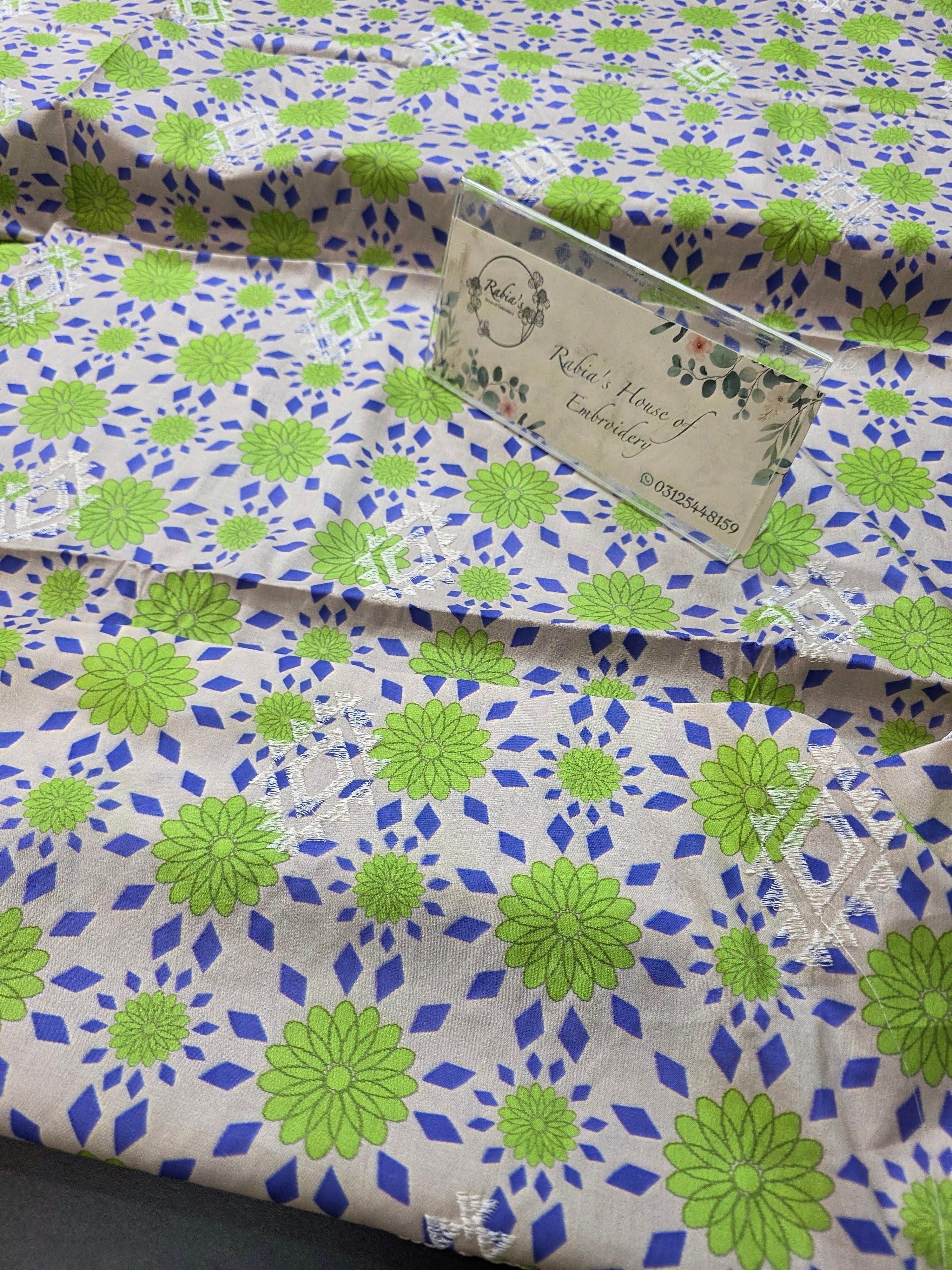 Bareeze lawn 3pc printed plus embroidery