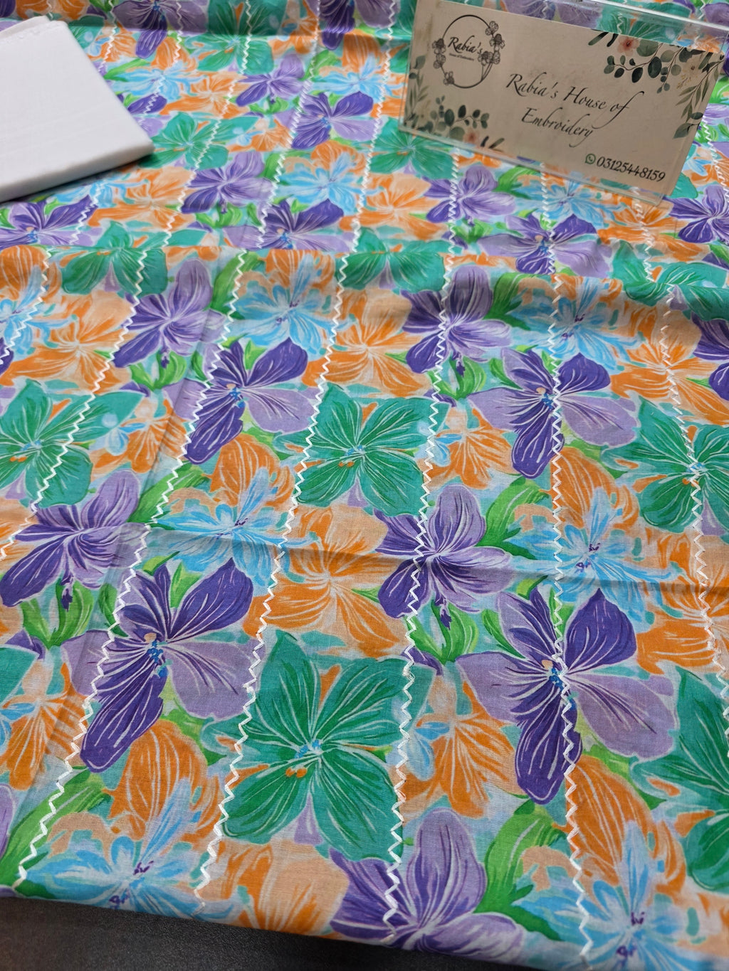 Bareeze lawn 3pc printed plus embroidery