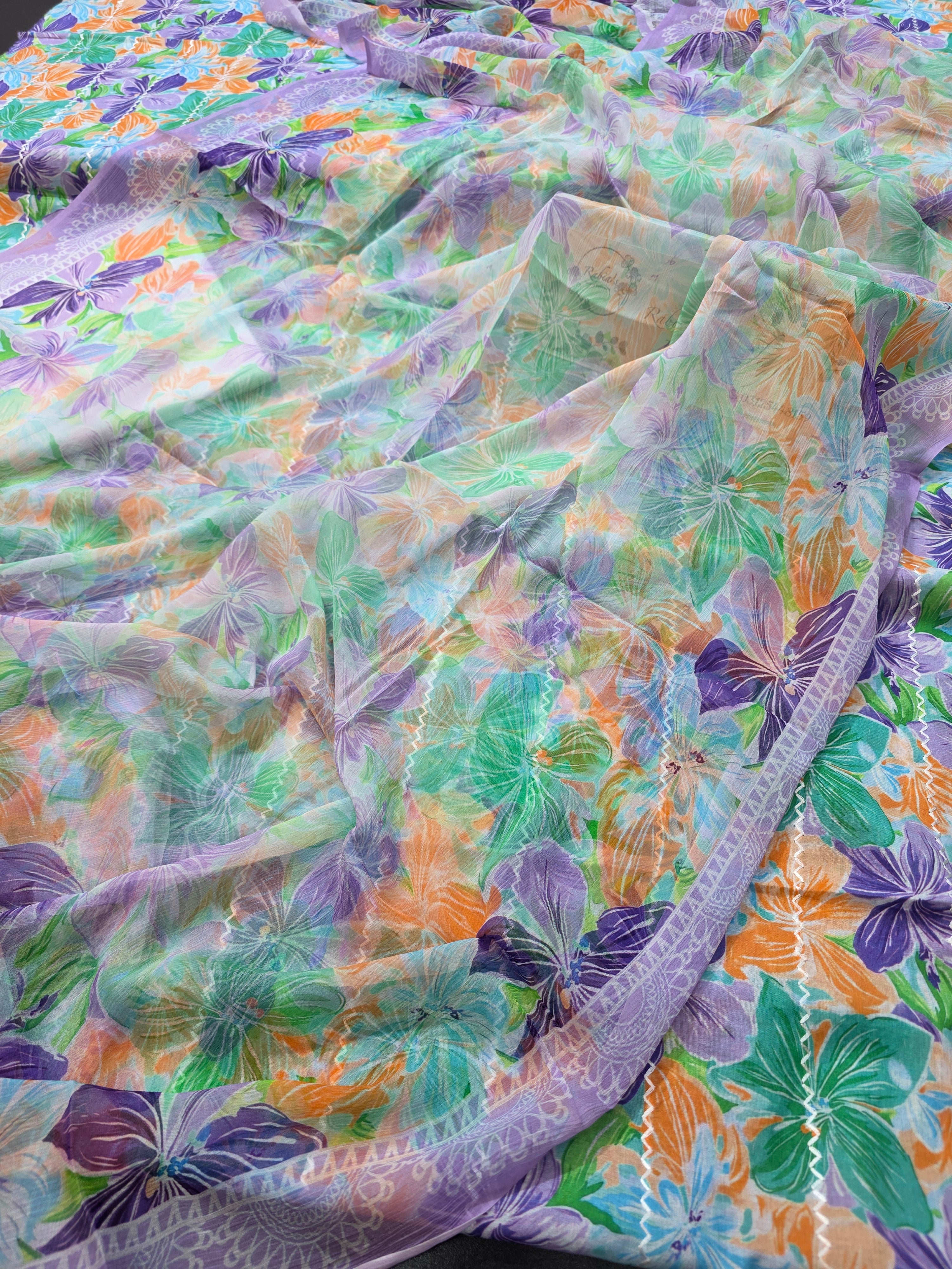 Bareeze lawn 3pc printed plus embroidery