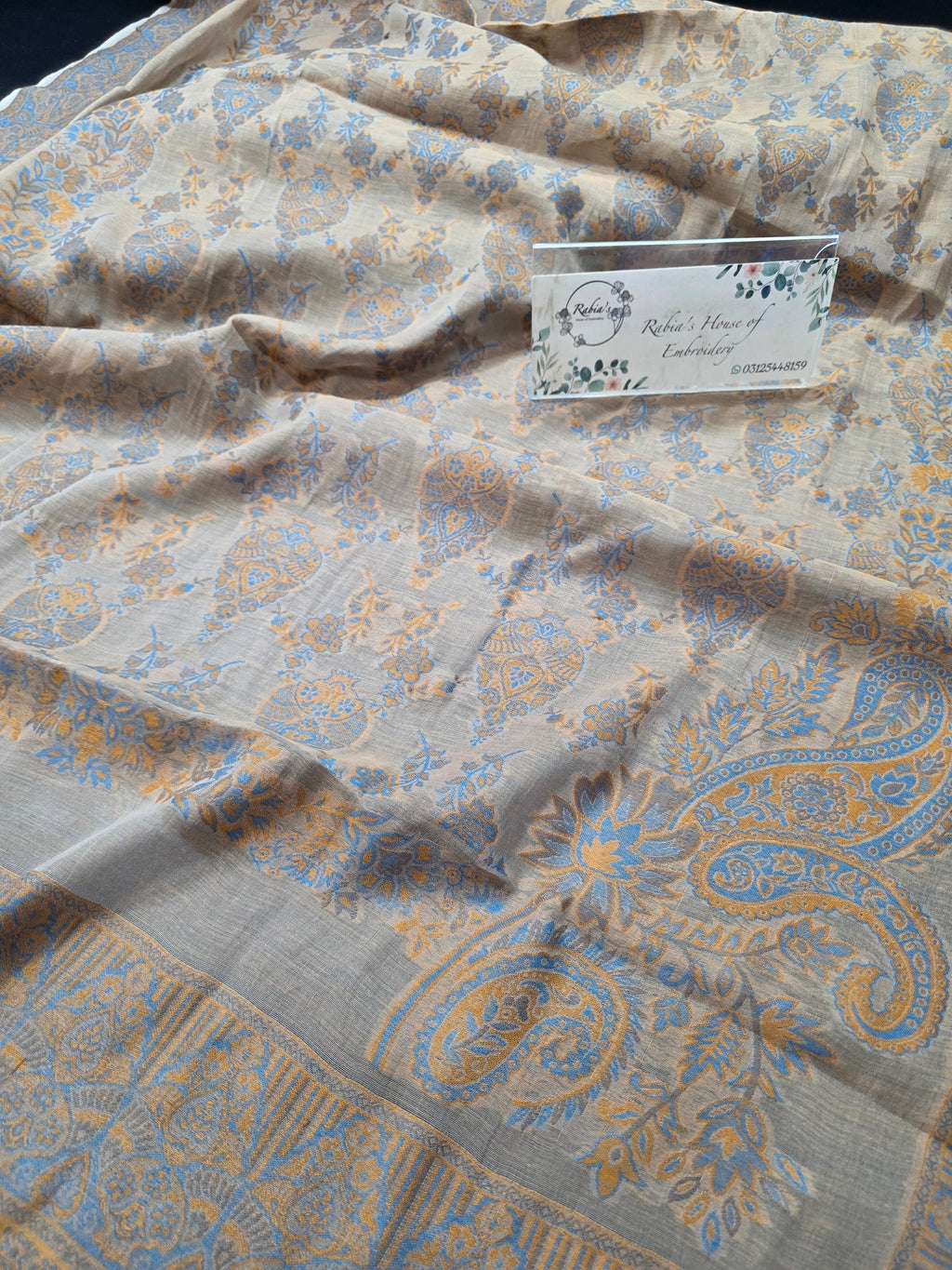 Handmade lawn kani shawl