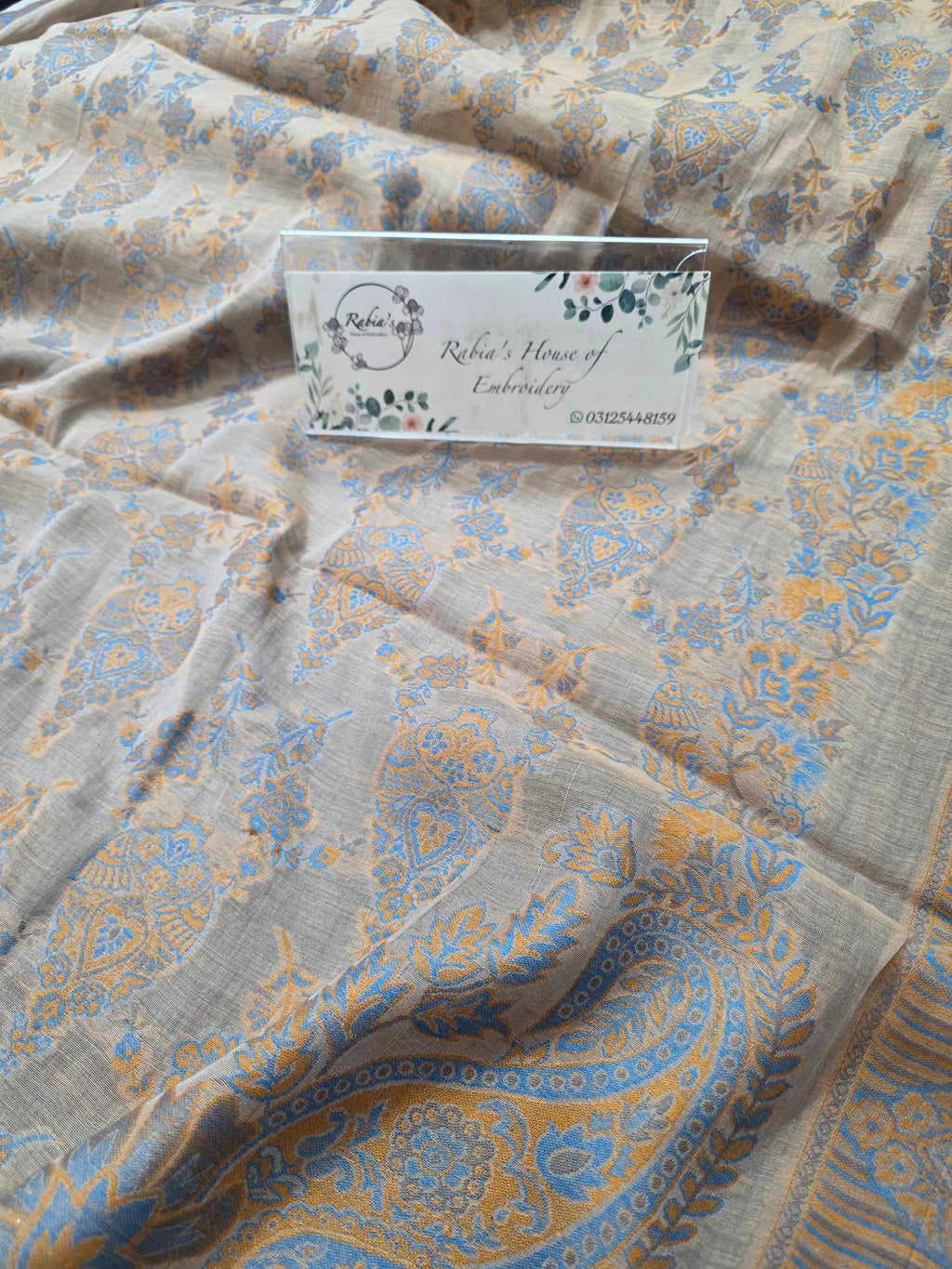 Handmade lawn kani shawl