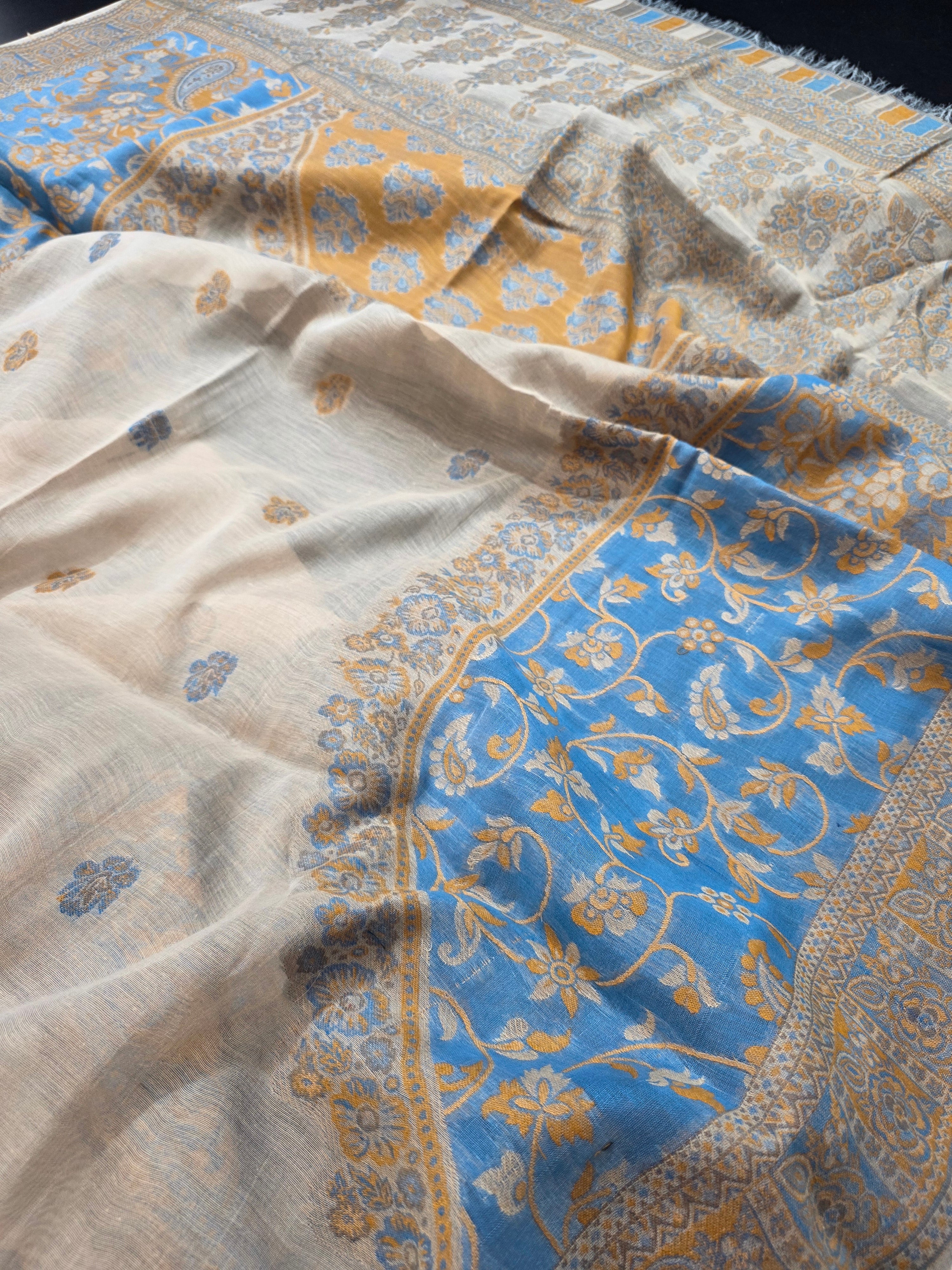 Handmade lawn kani shawl