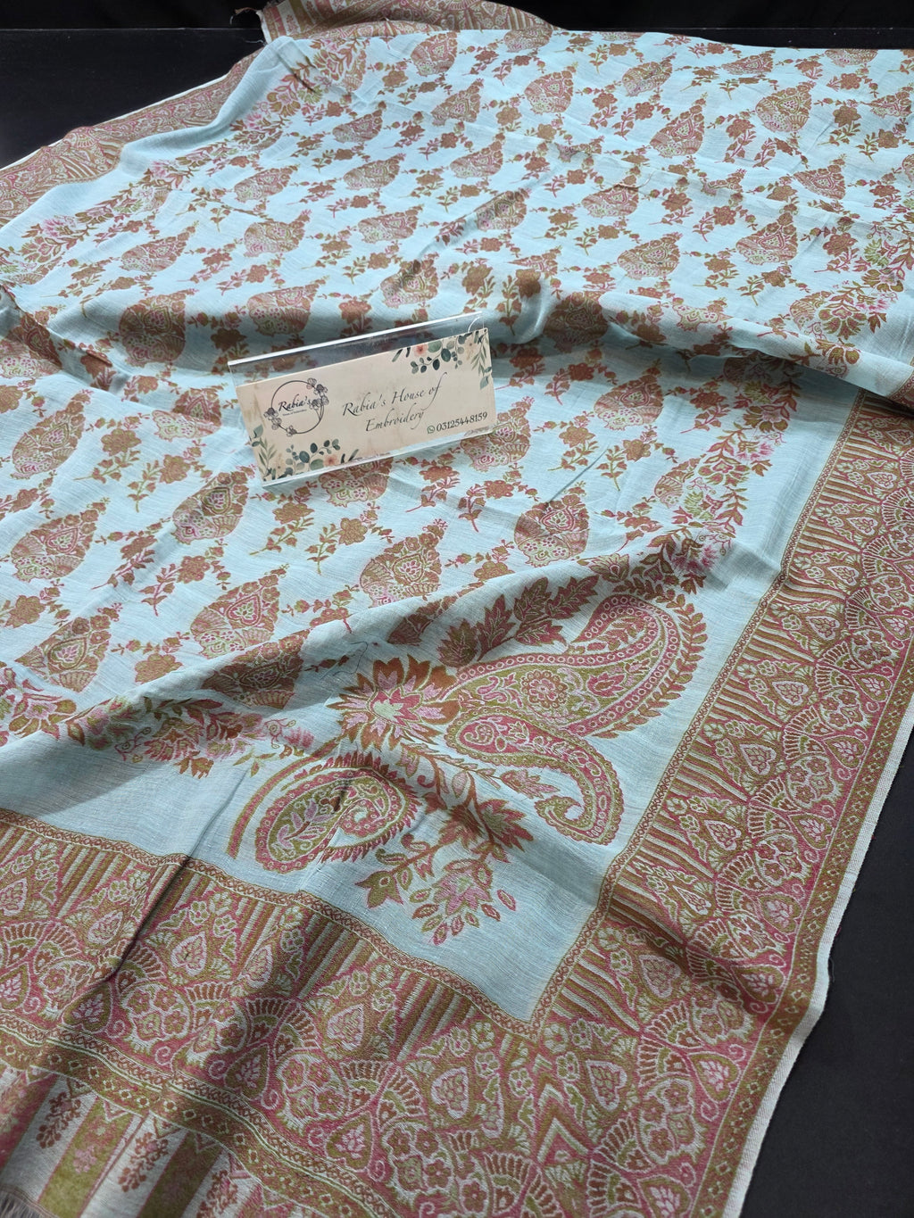 Handmade lawn kani shawl