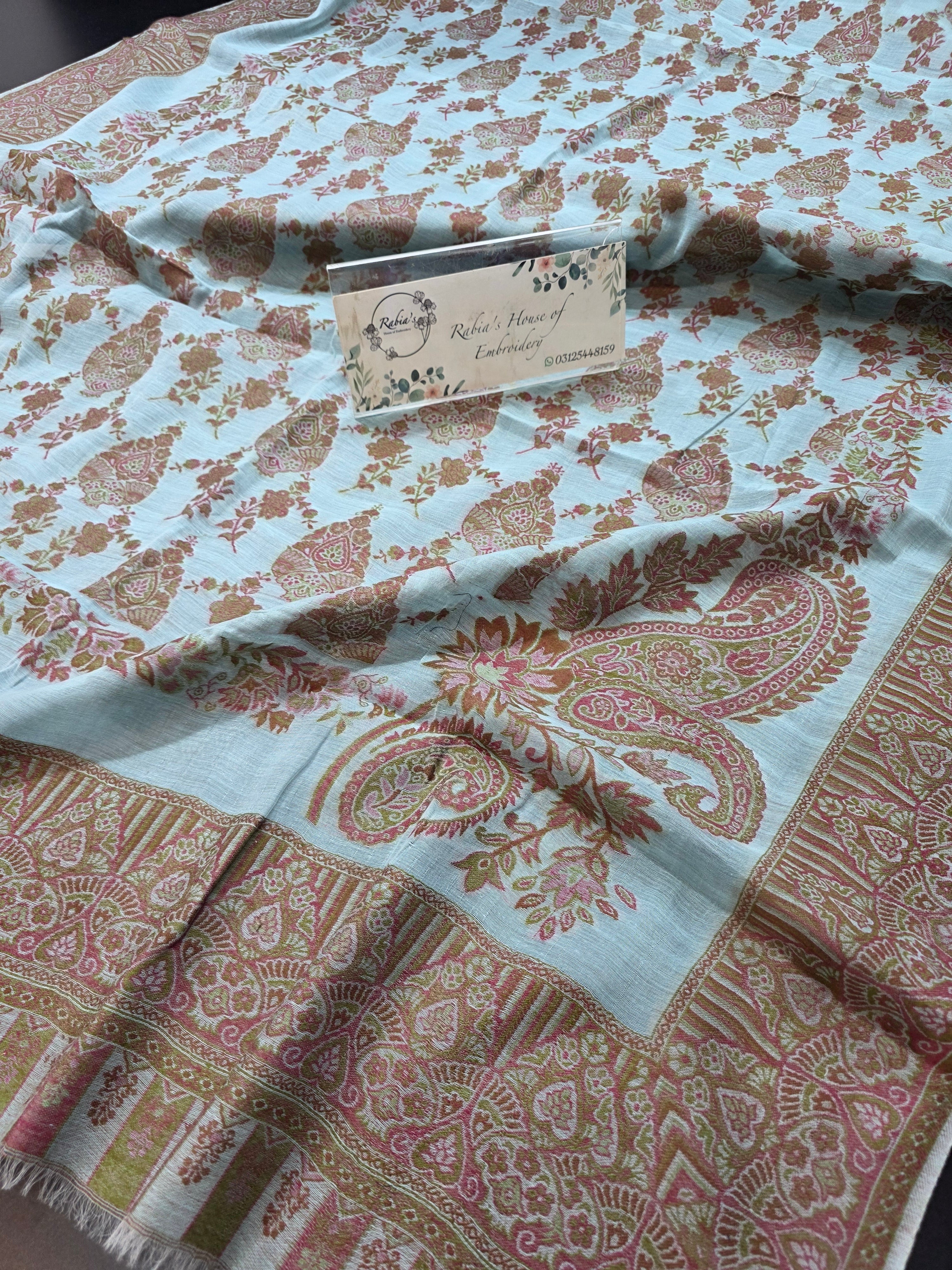 Handmade lawn kani shawl