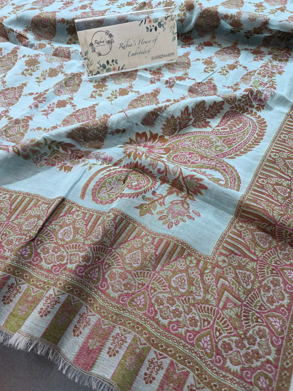 Handmade lawn kani shawl