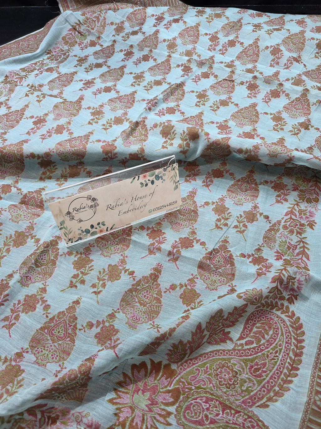 Handmade lawn kani shawl