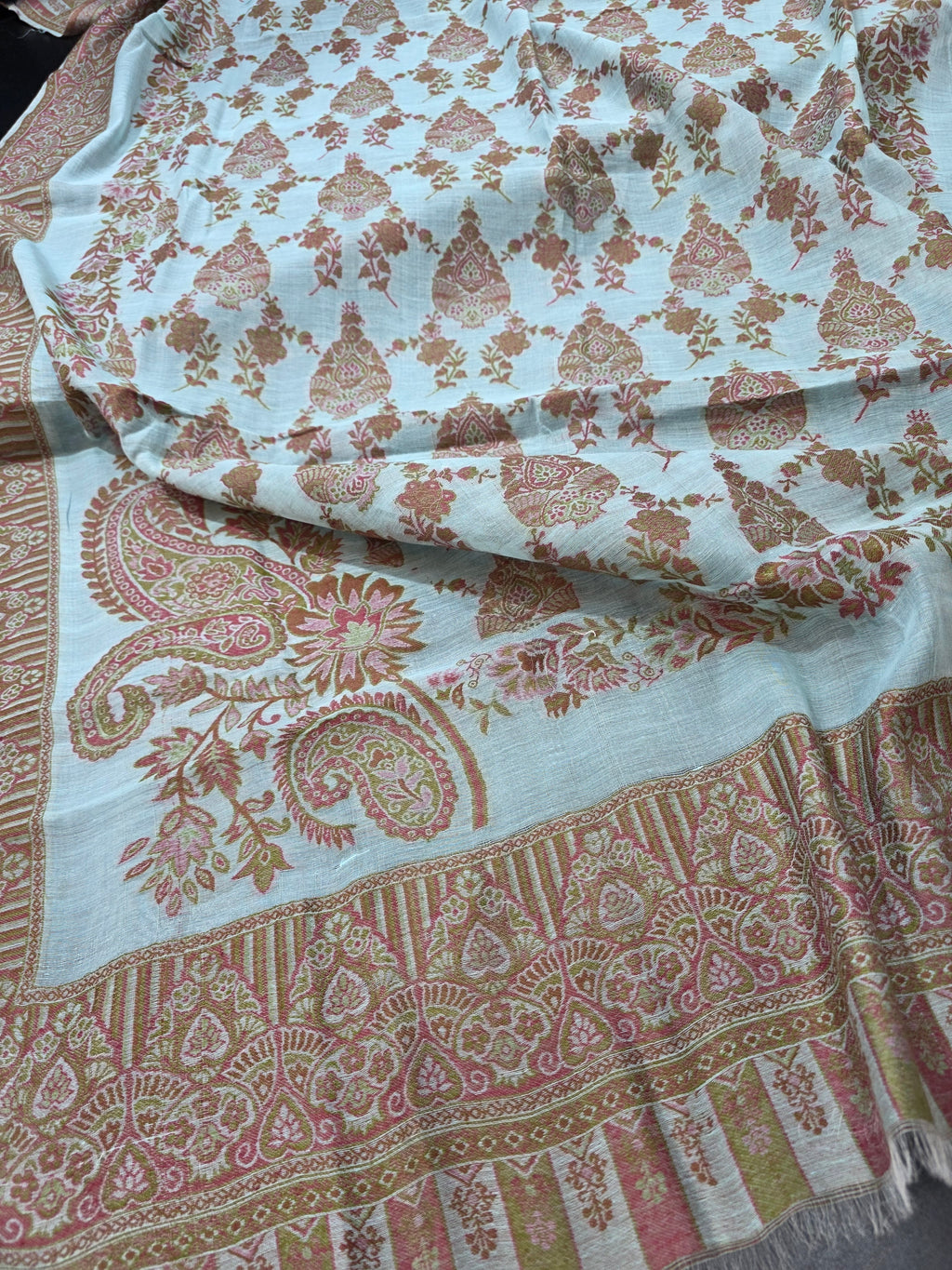 Handmade lawn kani shawl
