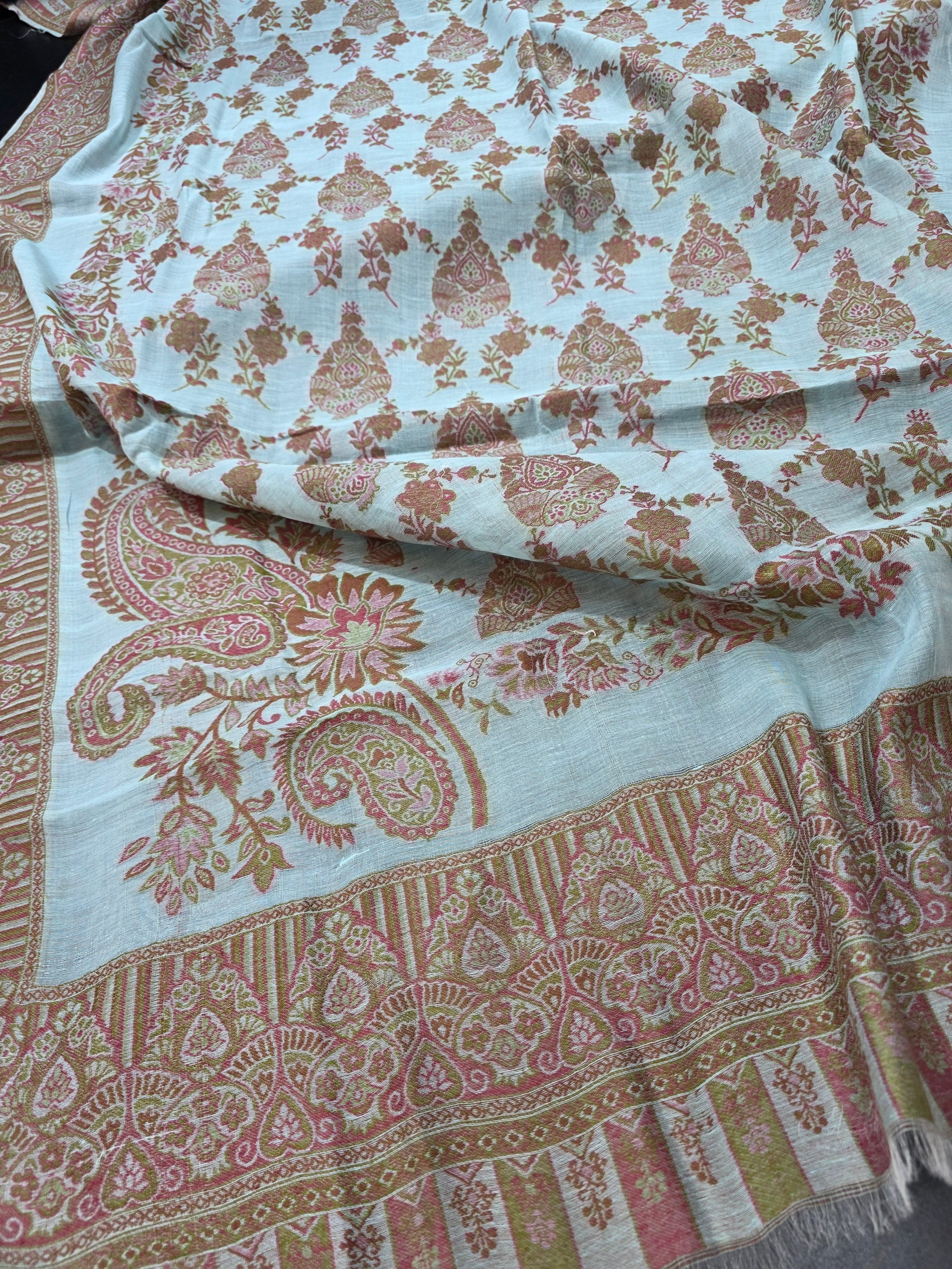 Handmade lawn kani shawl