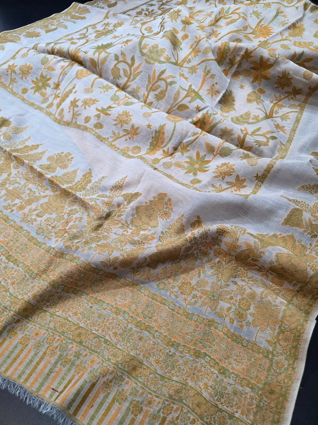 Handmade lawn kani shawl