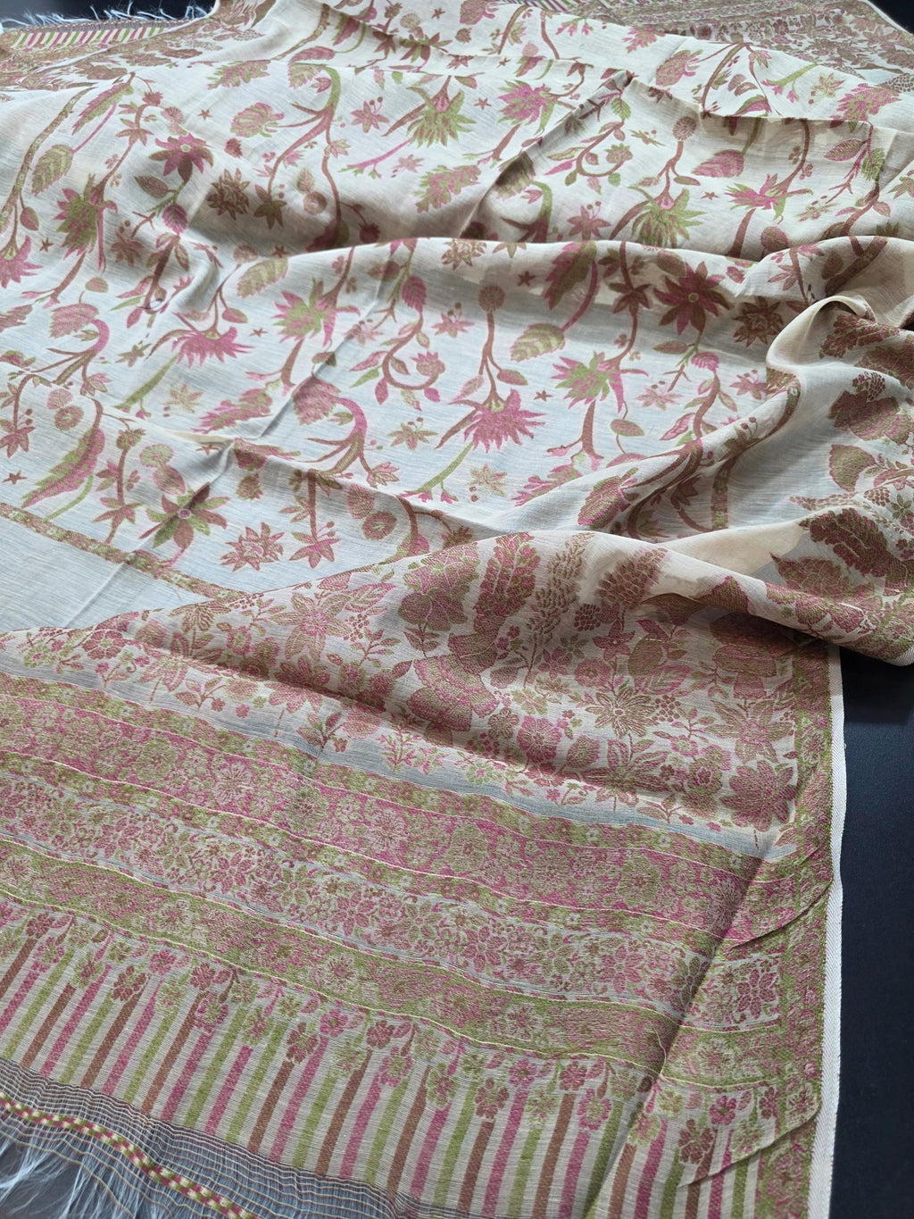 Handmade lawn kani shawl