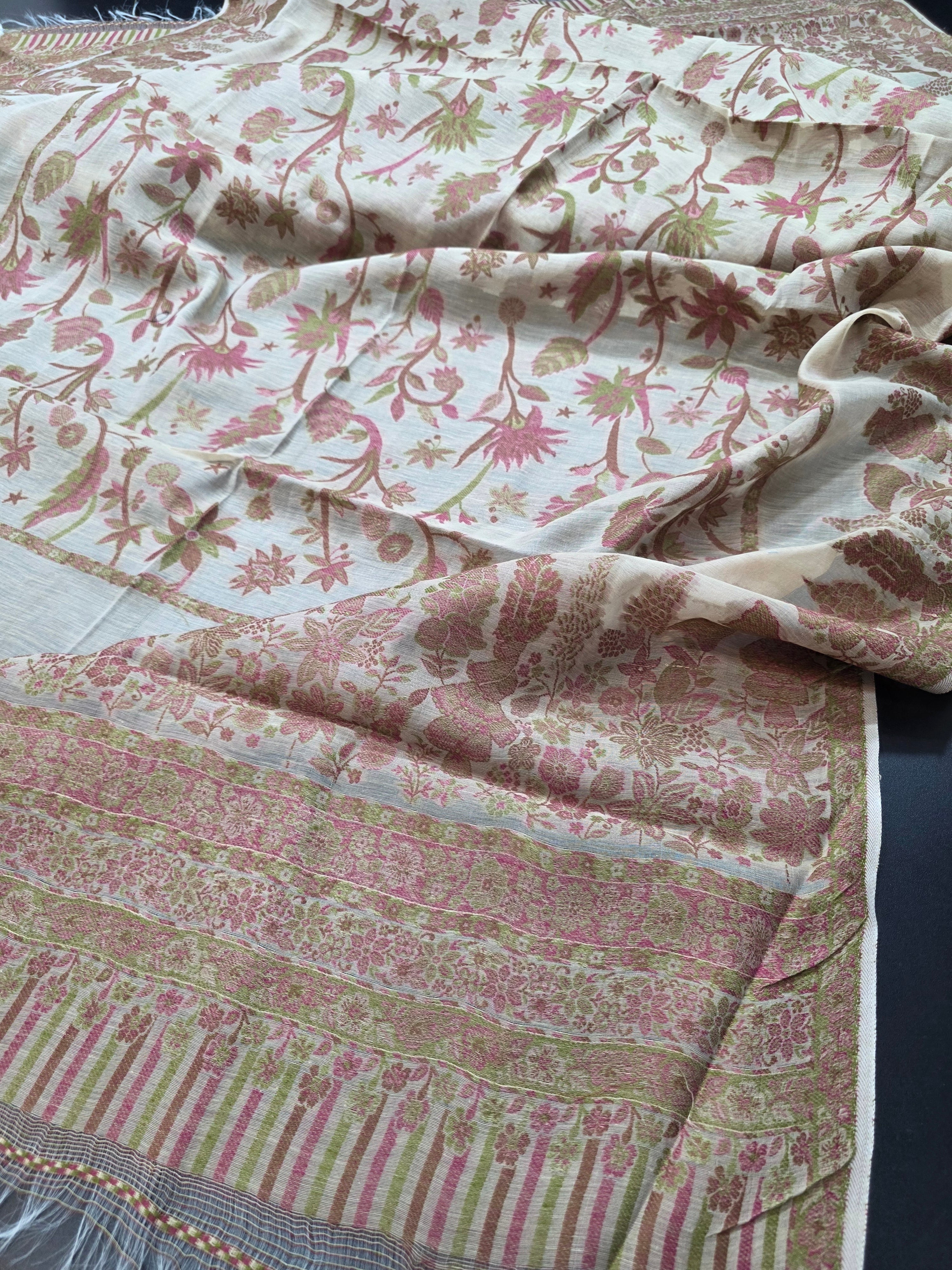 Handmade lawn kani shawl