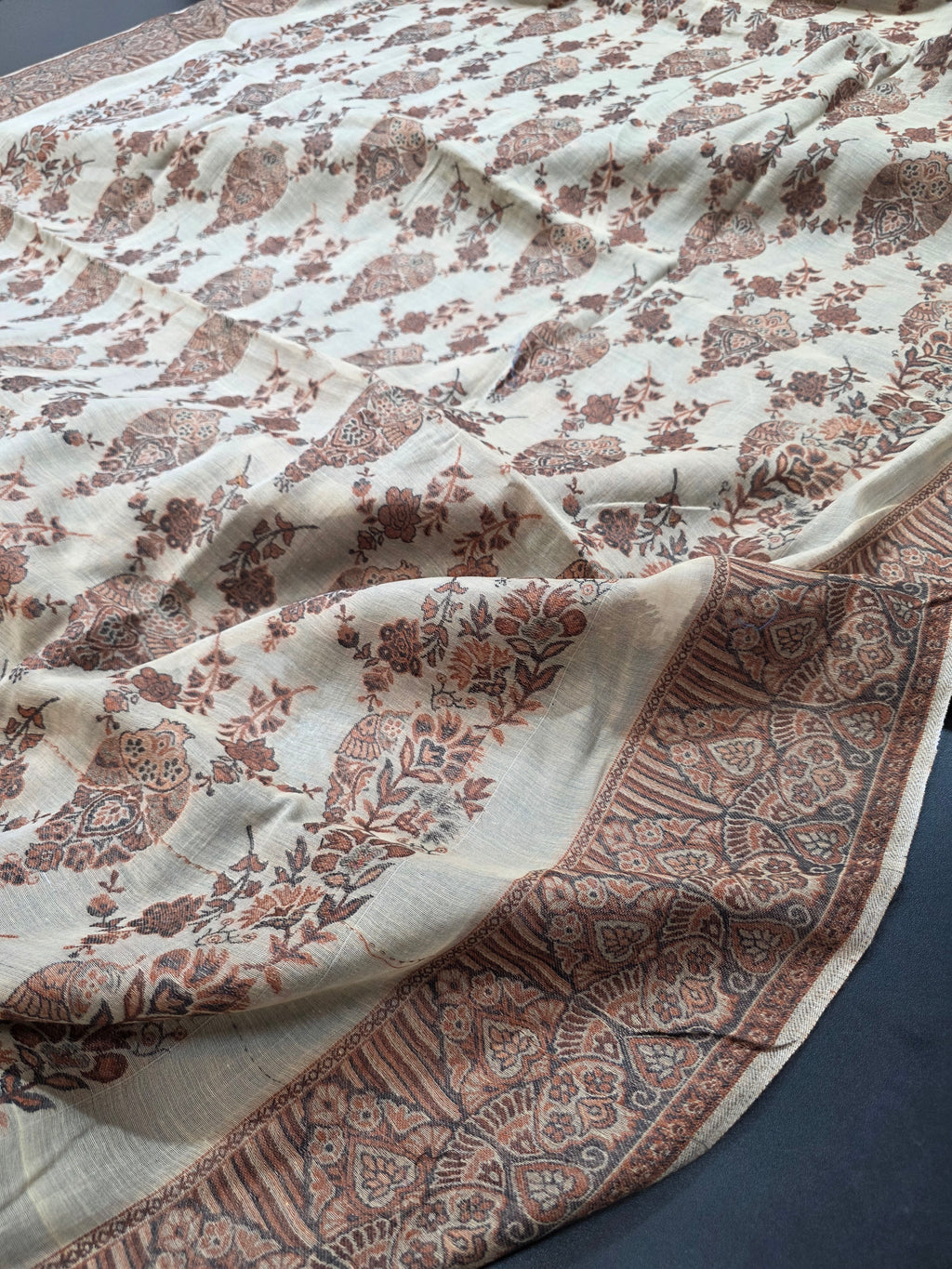 Handmade lawn kani shawl