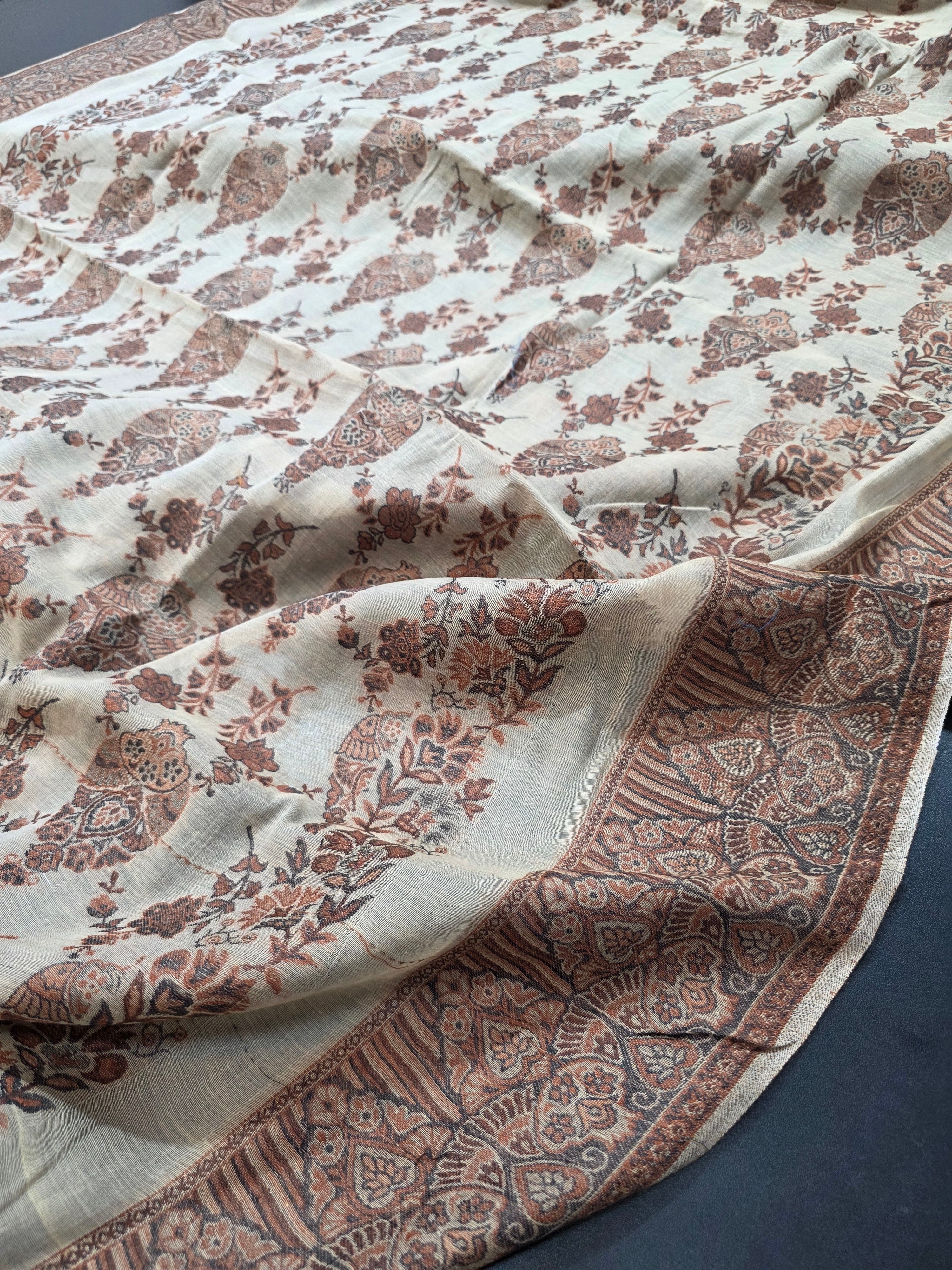 Handmade lawn kani shawl