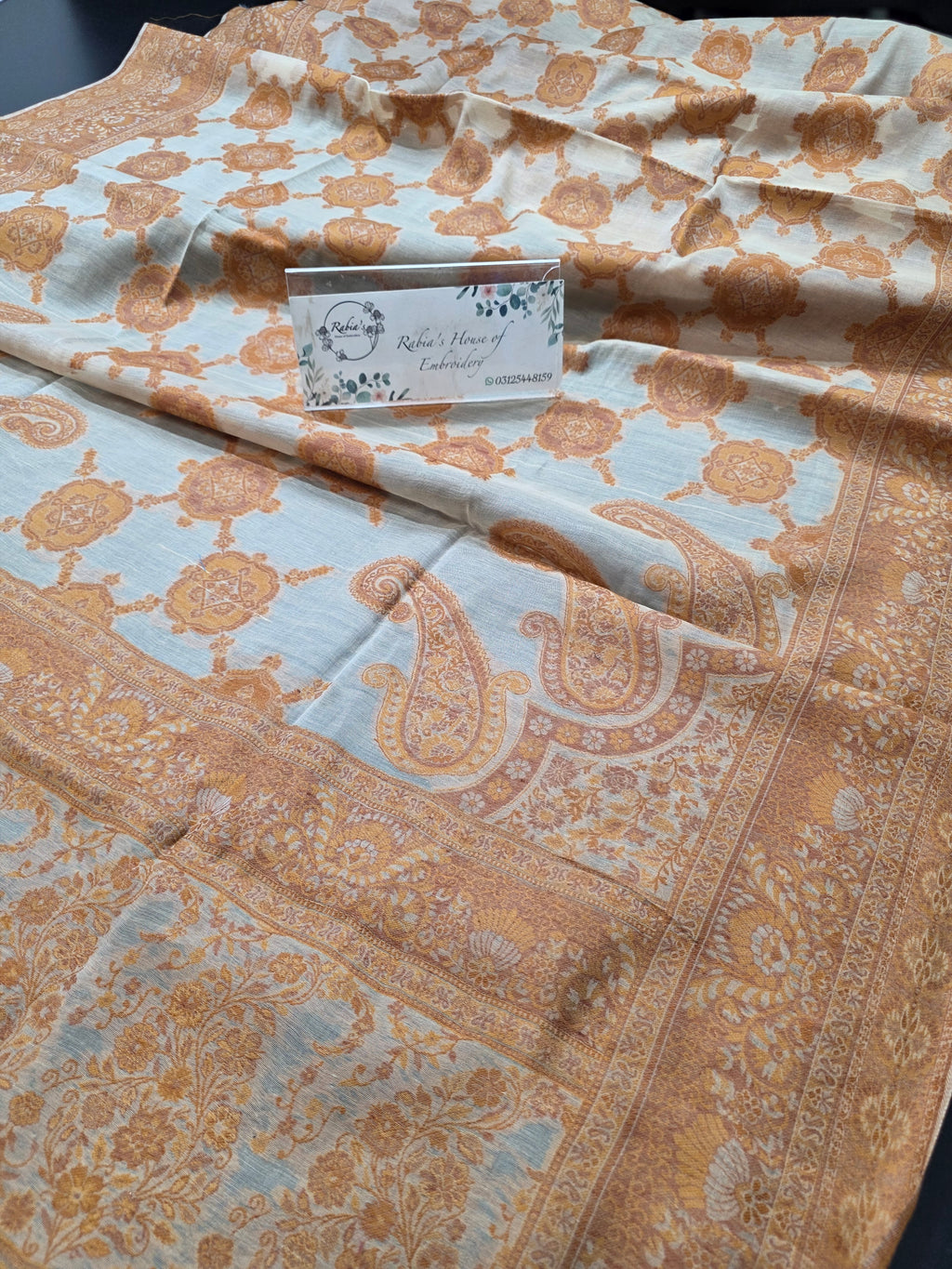 Handmade lawn kani shawl