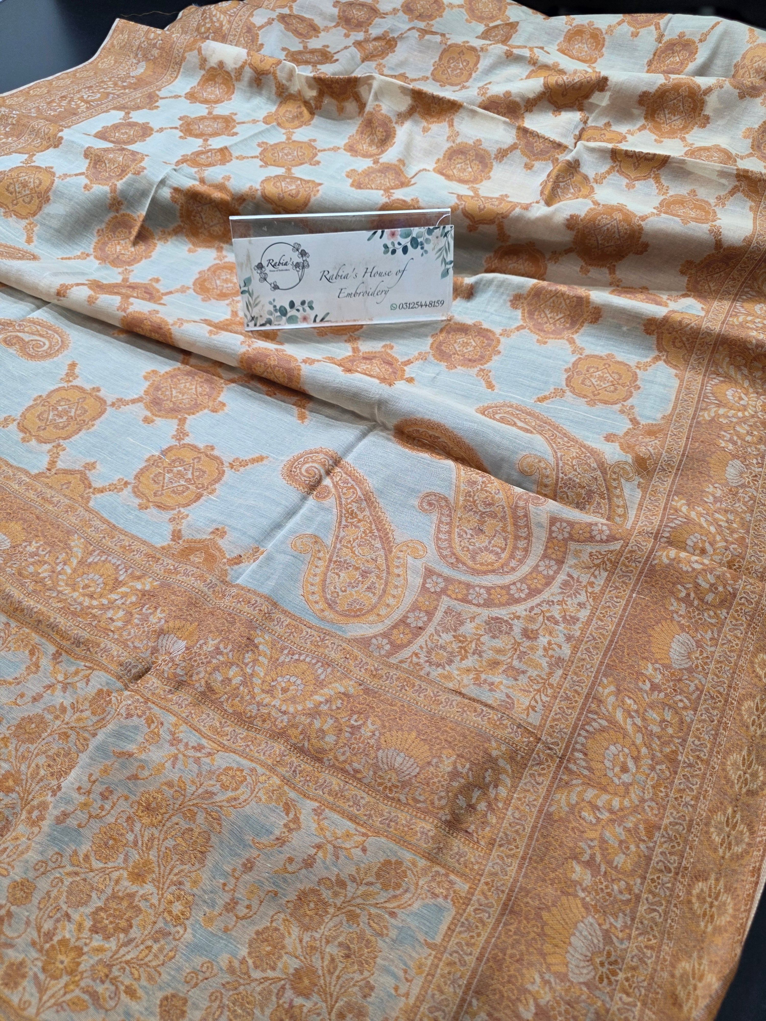Handmade lawn kani shawl