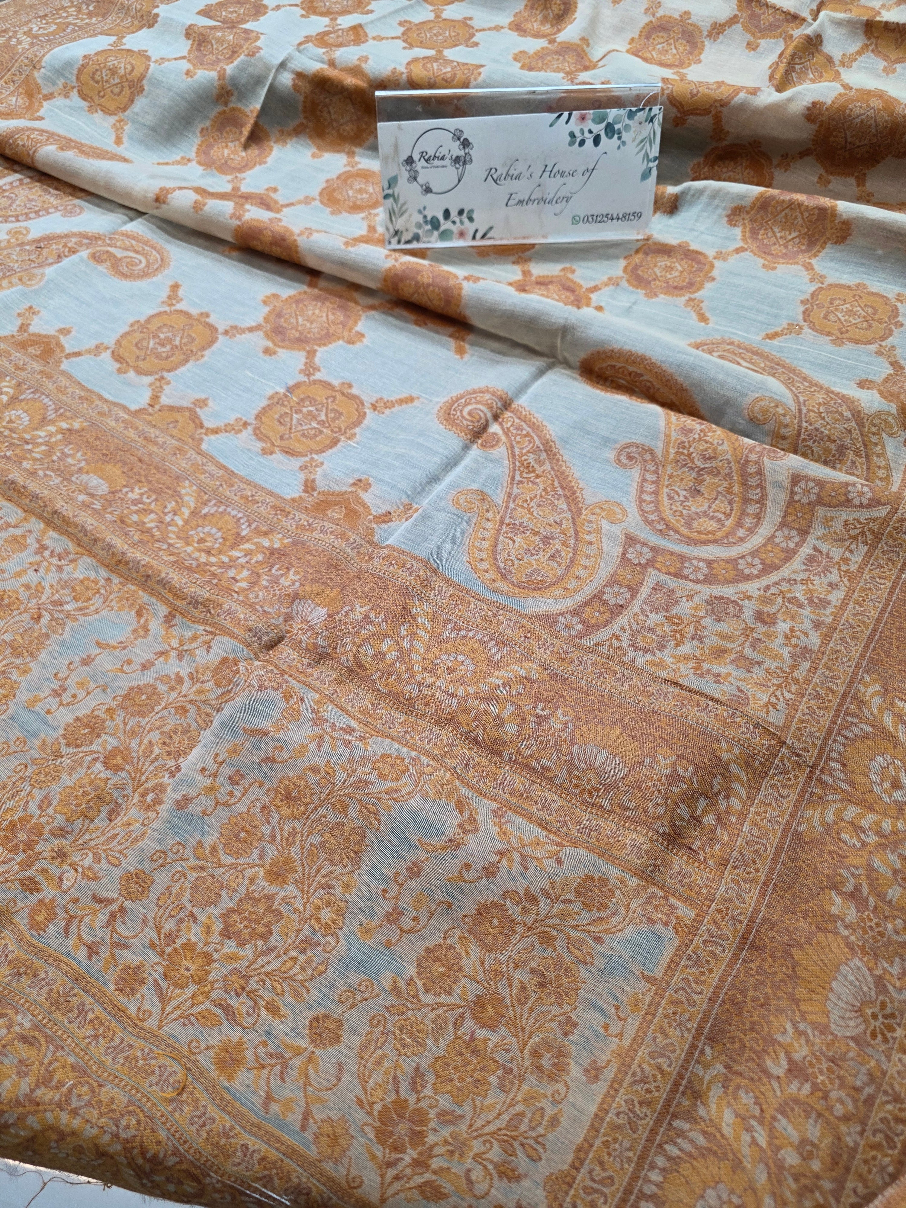 Handmade lawn kani shawl