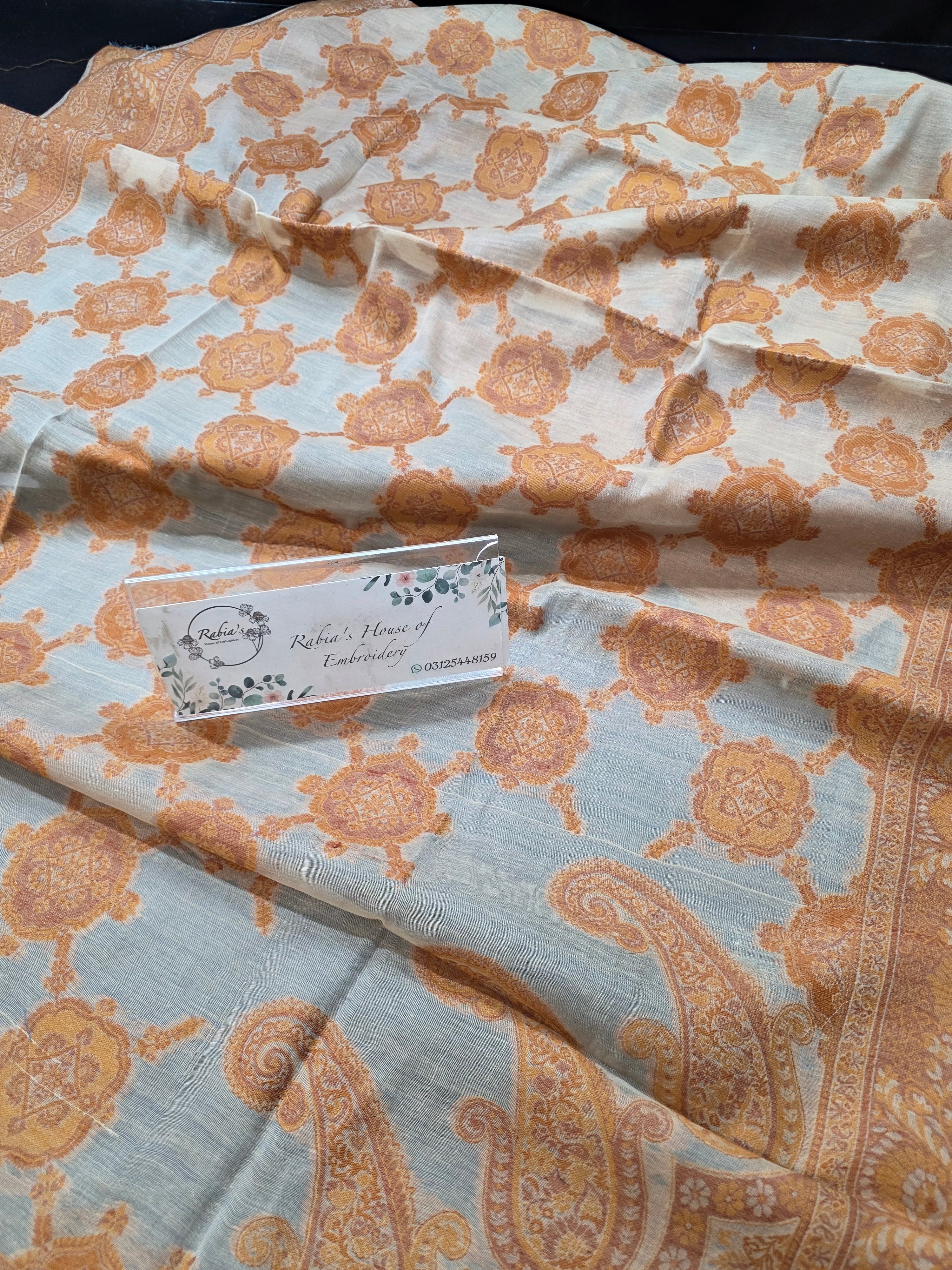 Handmade lawn kani shawl