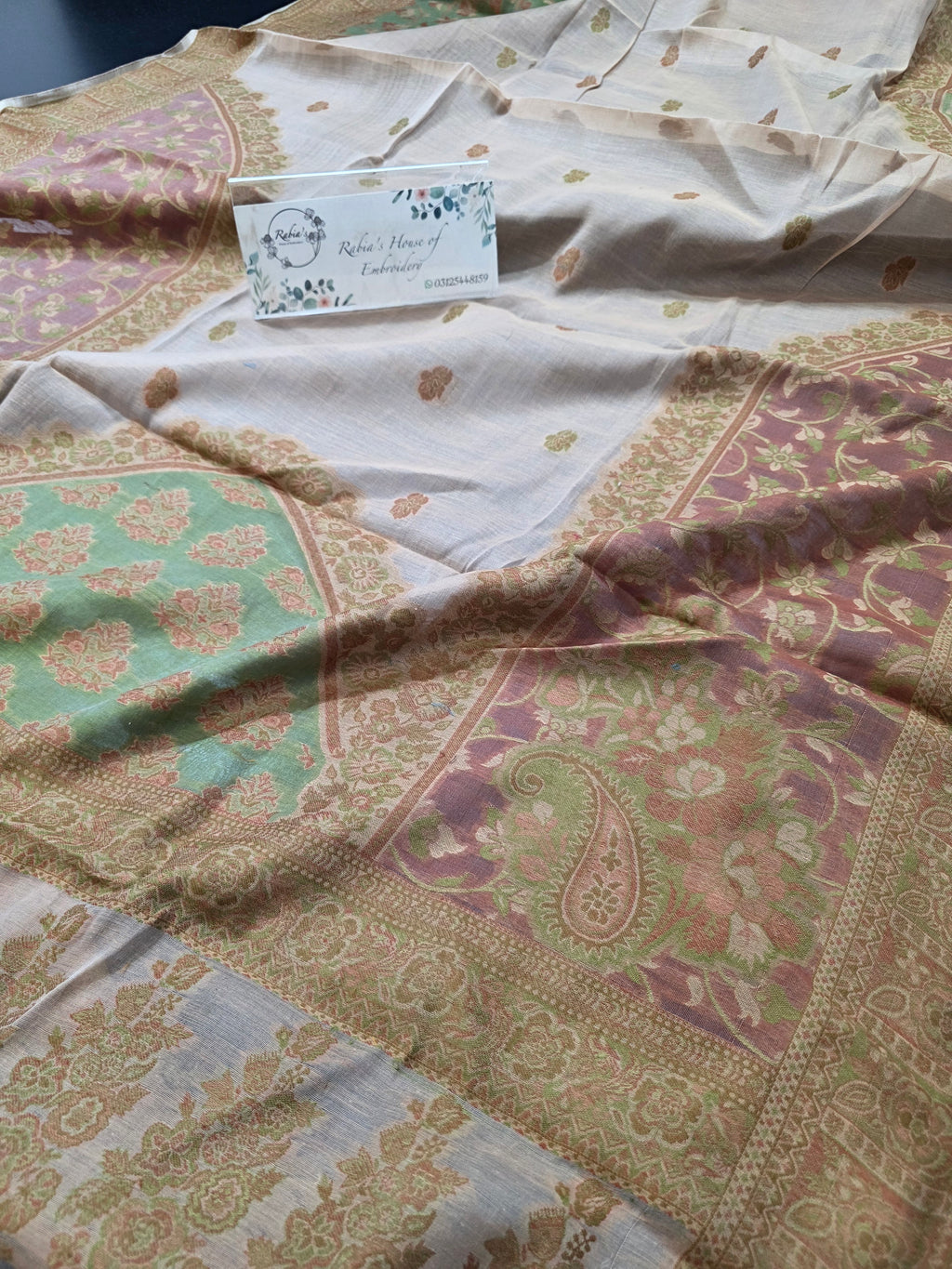 Handmade lawn kani shawl