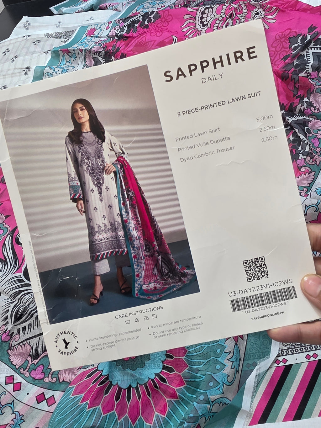 Sapphire printed