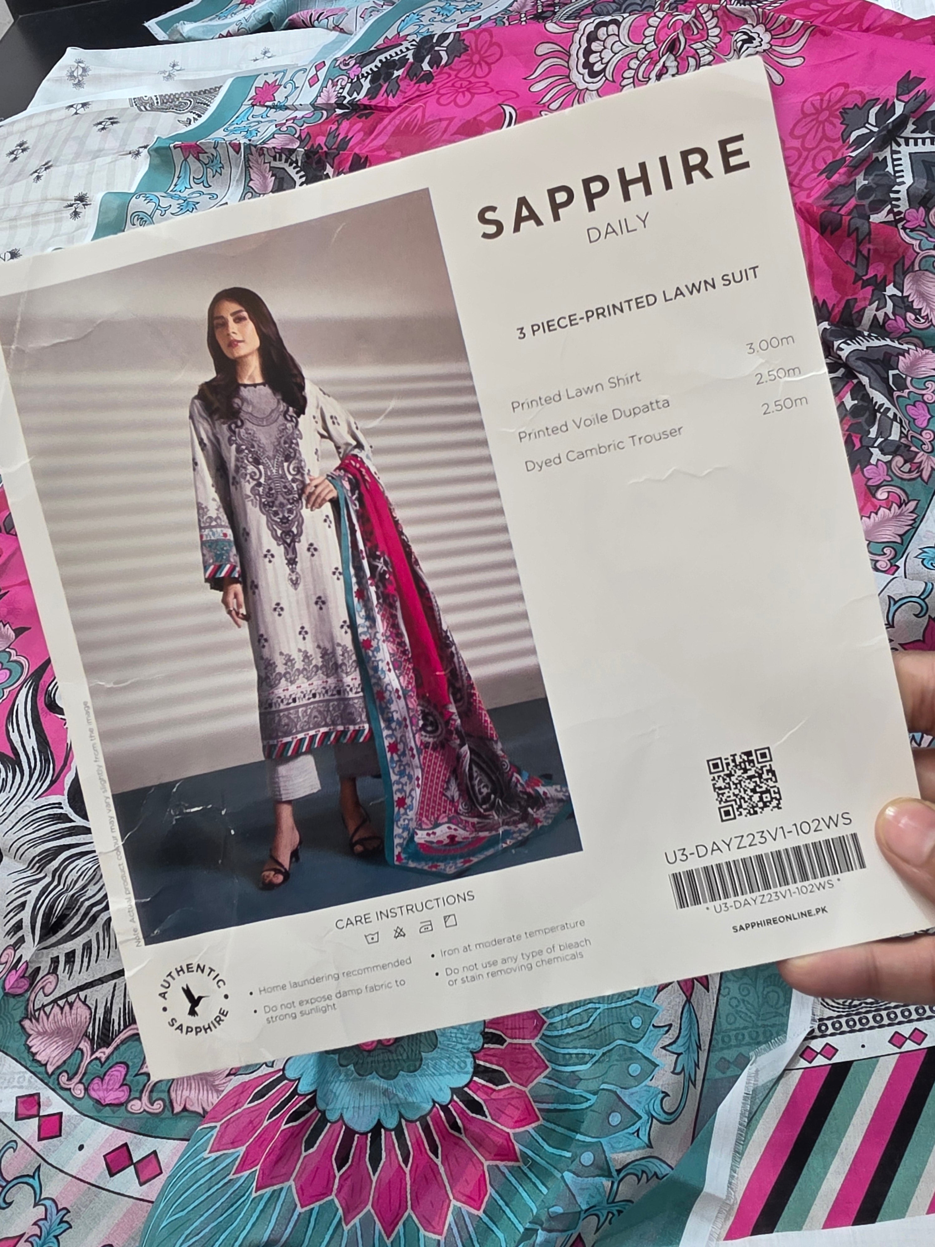 Sapphire printed