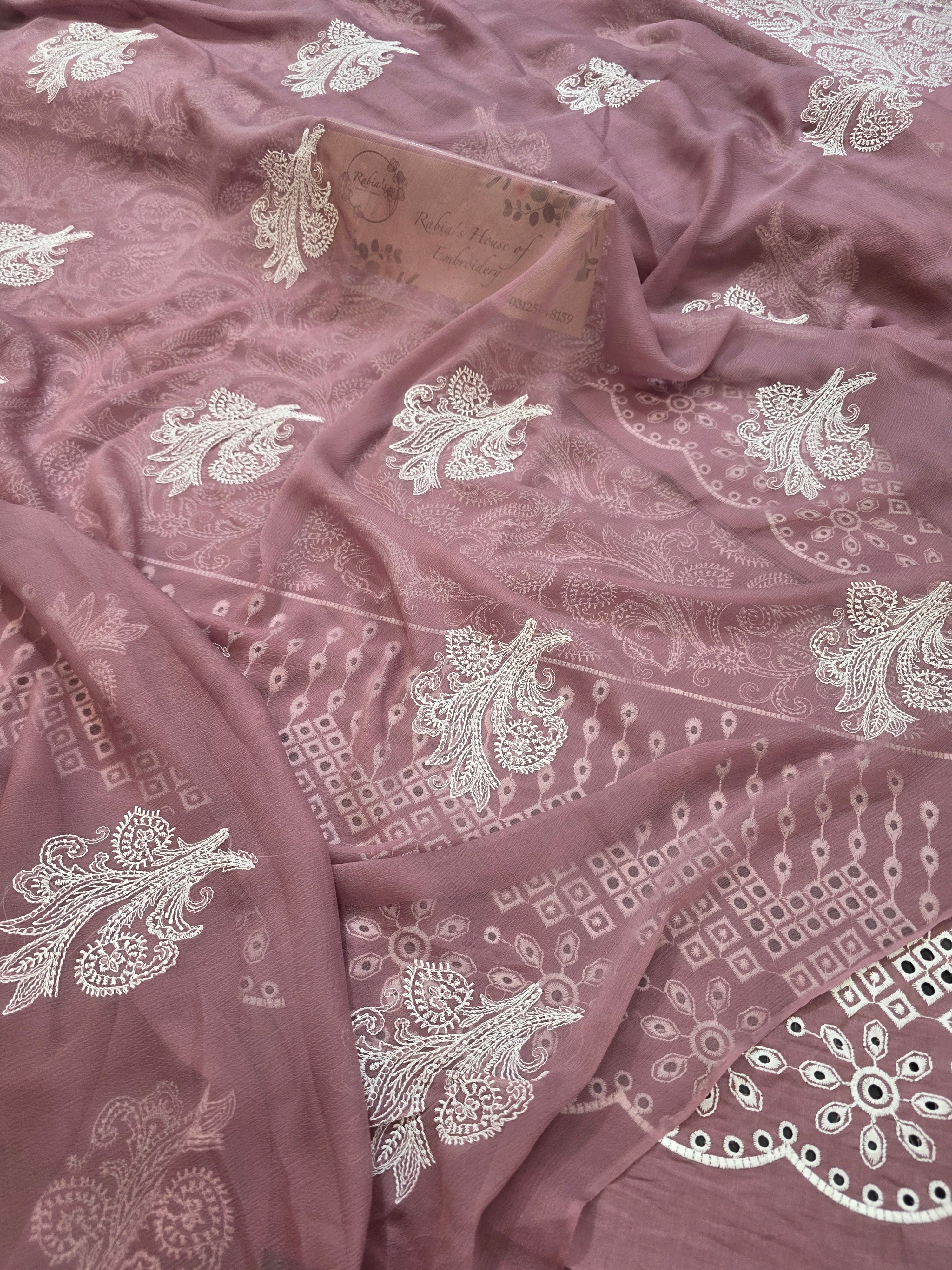 Lawn 4pc with chiffon duppatta