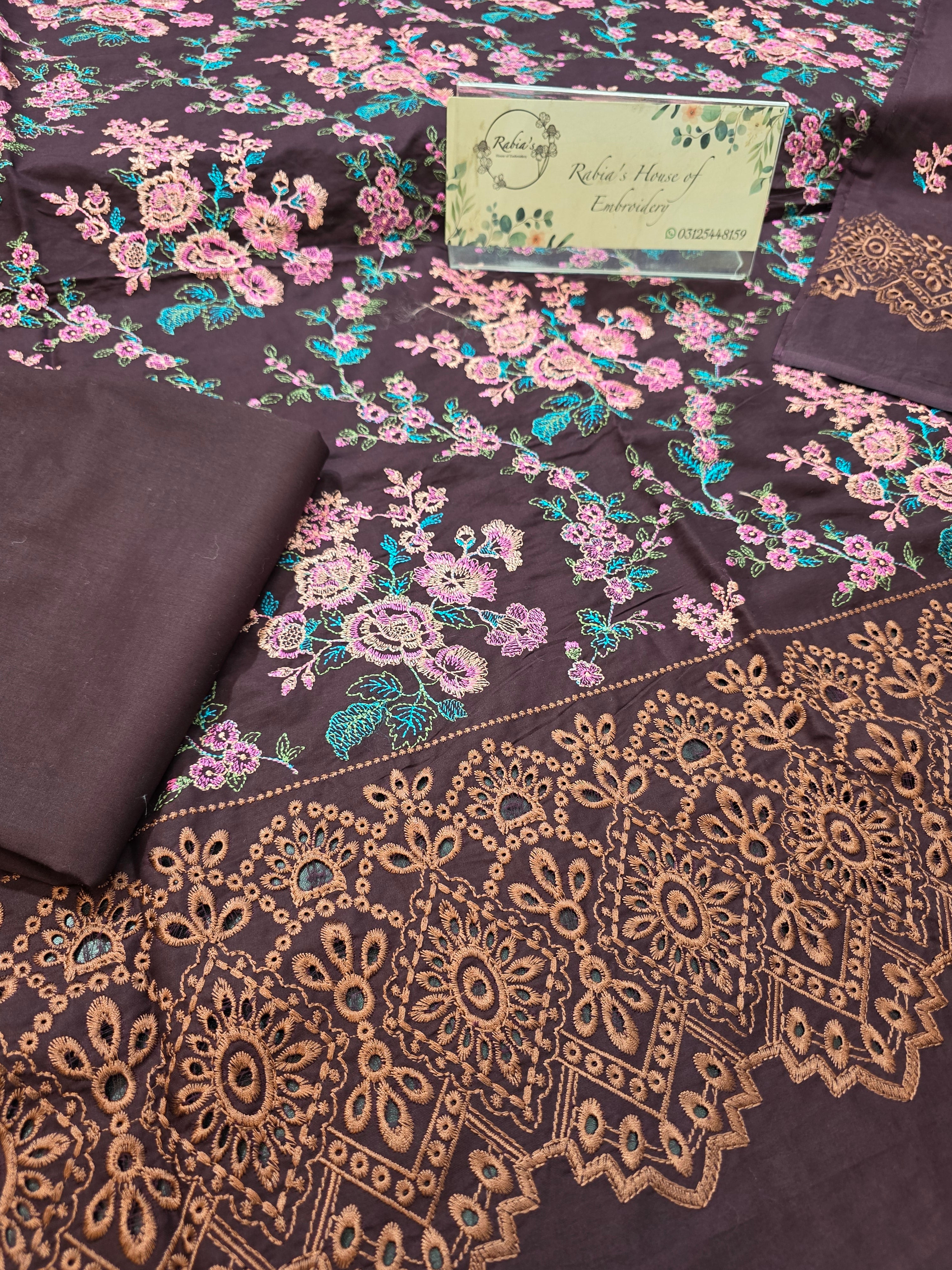 Lawn 4pc with chiffon duppatta