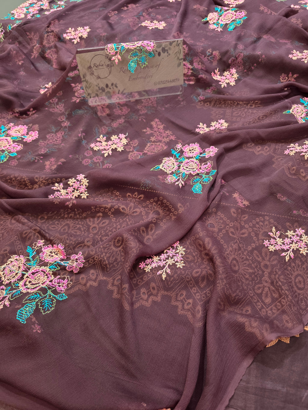 Lawn 4pc with chiffon duppatta