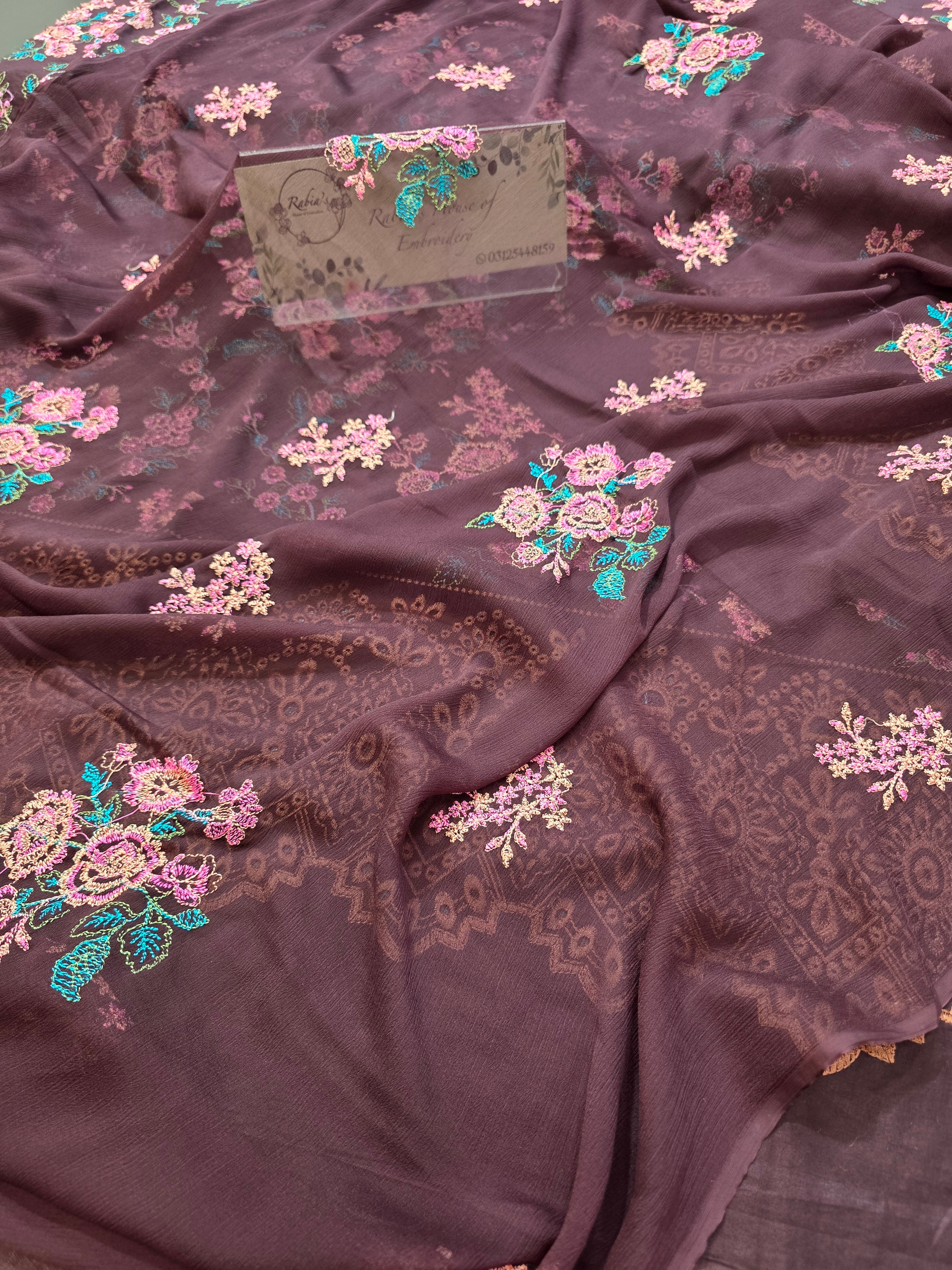 Lawn 4pc with chiffon duppatta
