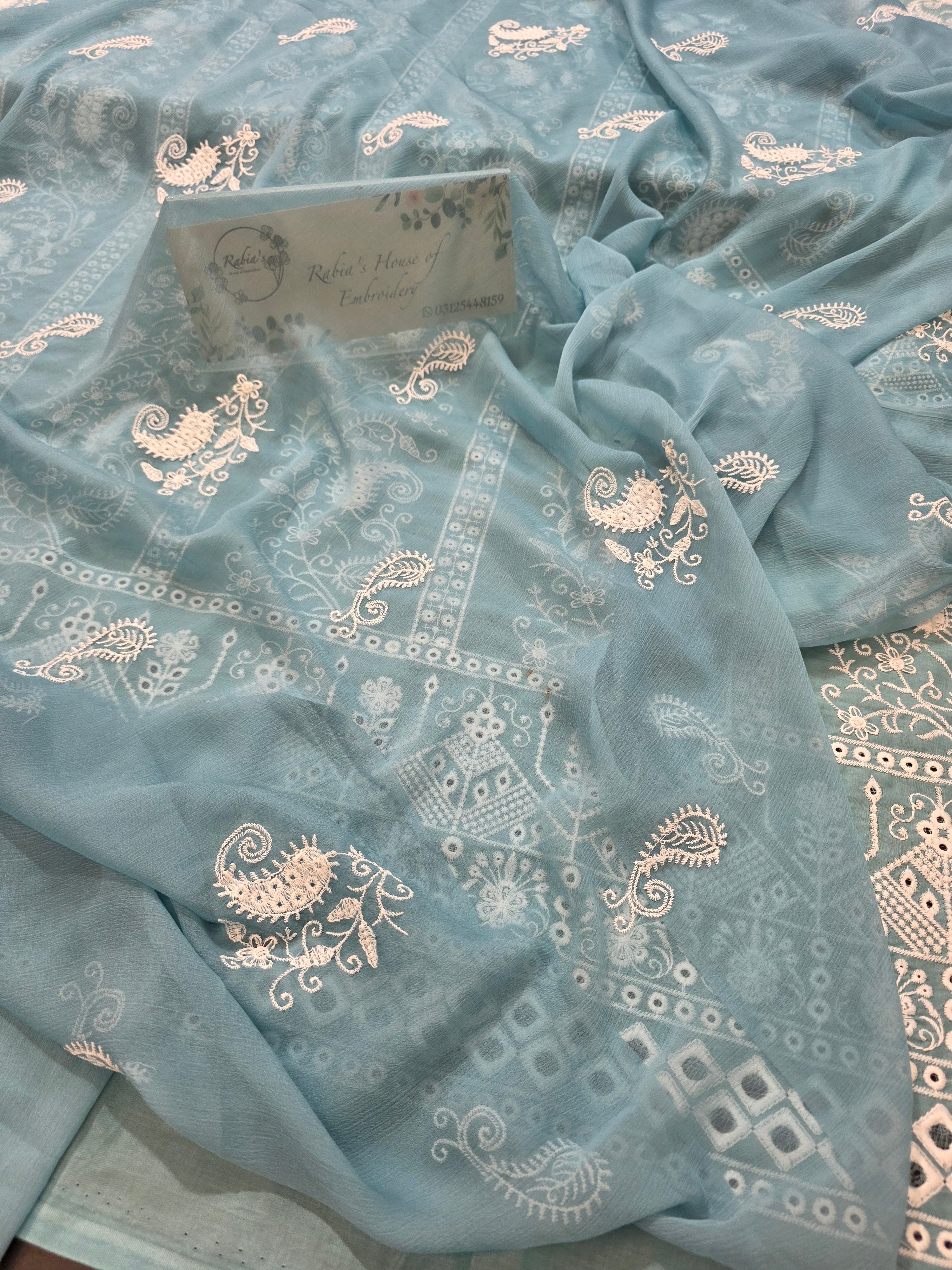 Lawn 4pc with chiffon duppatta