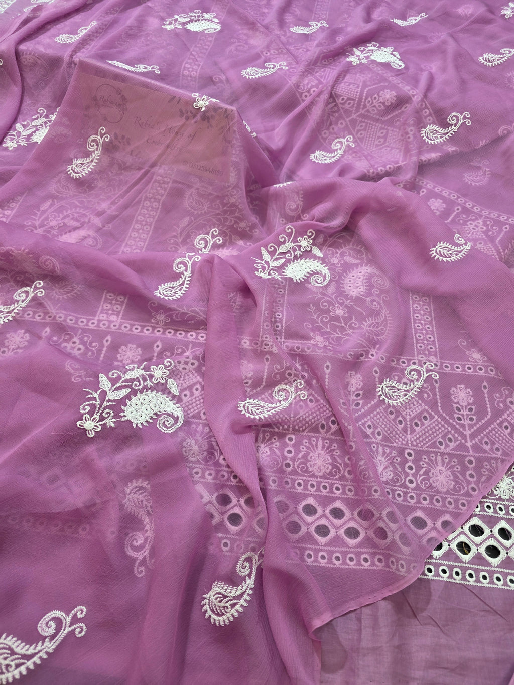 Lawn 4pc with chiffon duppatta