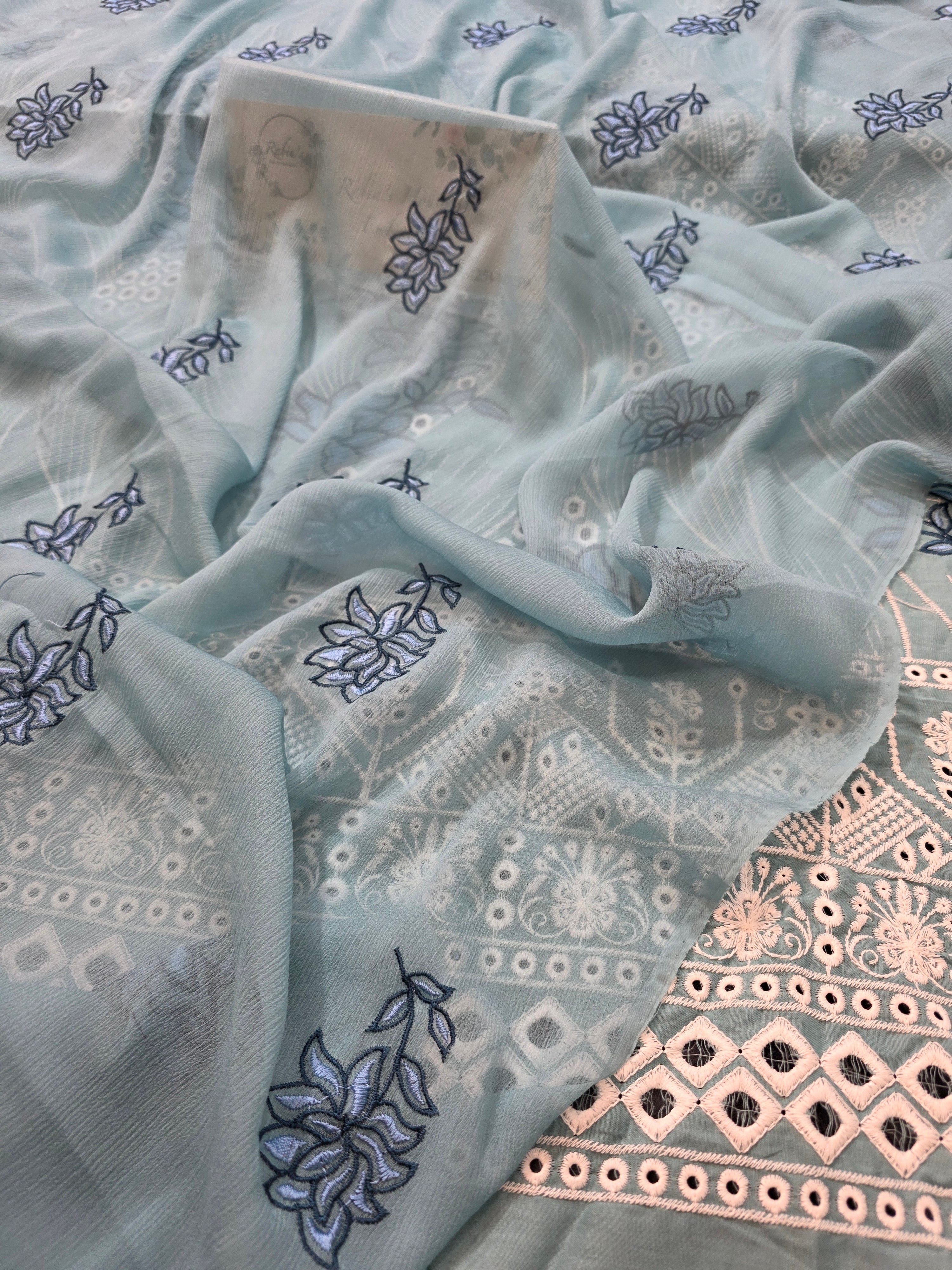 Lawn 4pc with chiffon duppatta