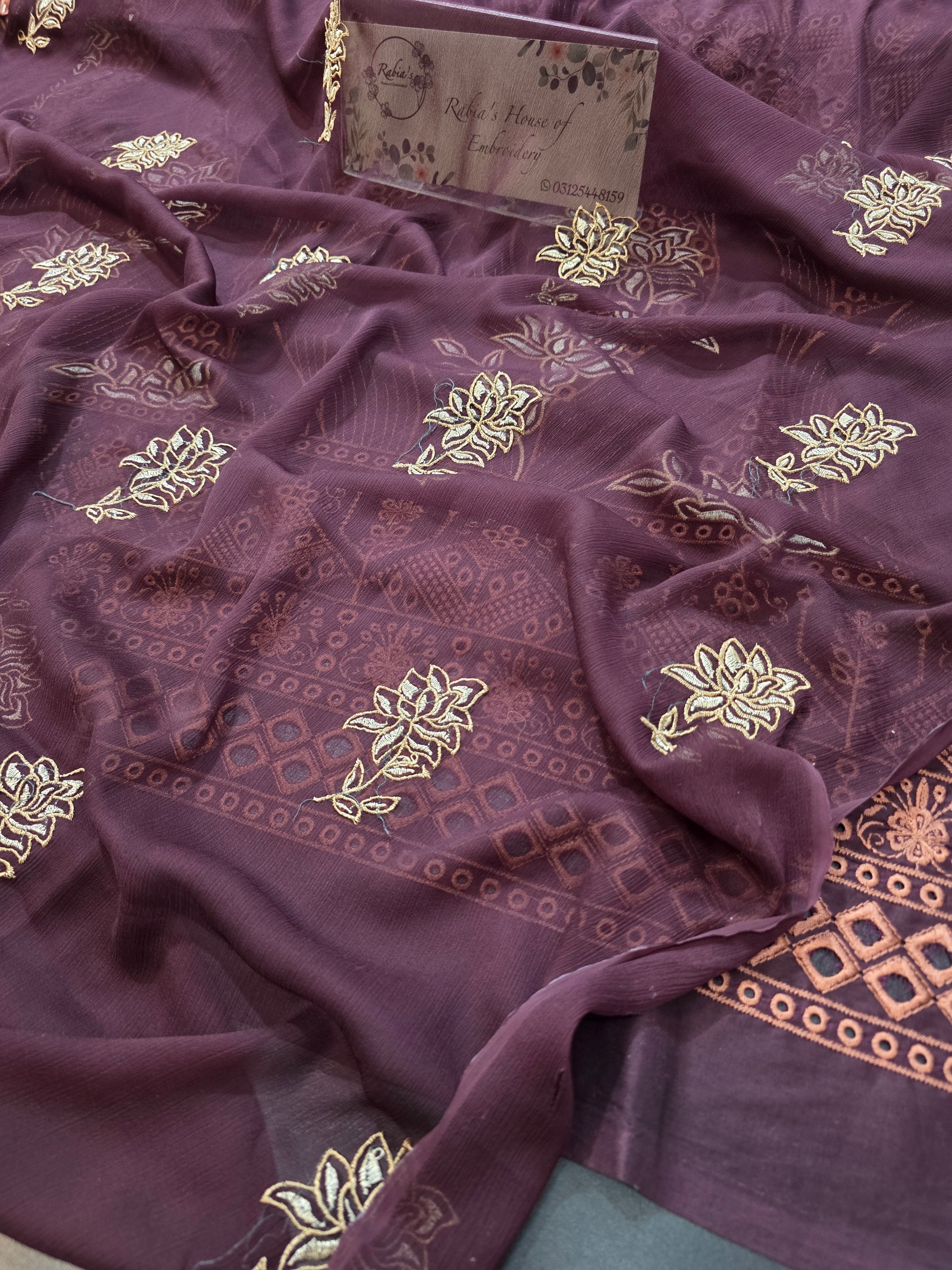 Lawn 4pc with chiffon duppatta