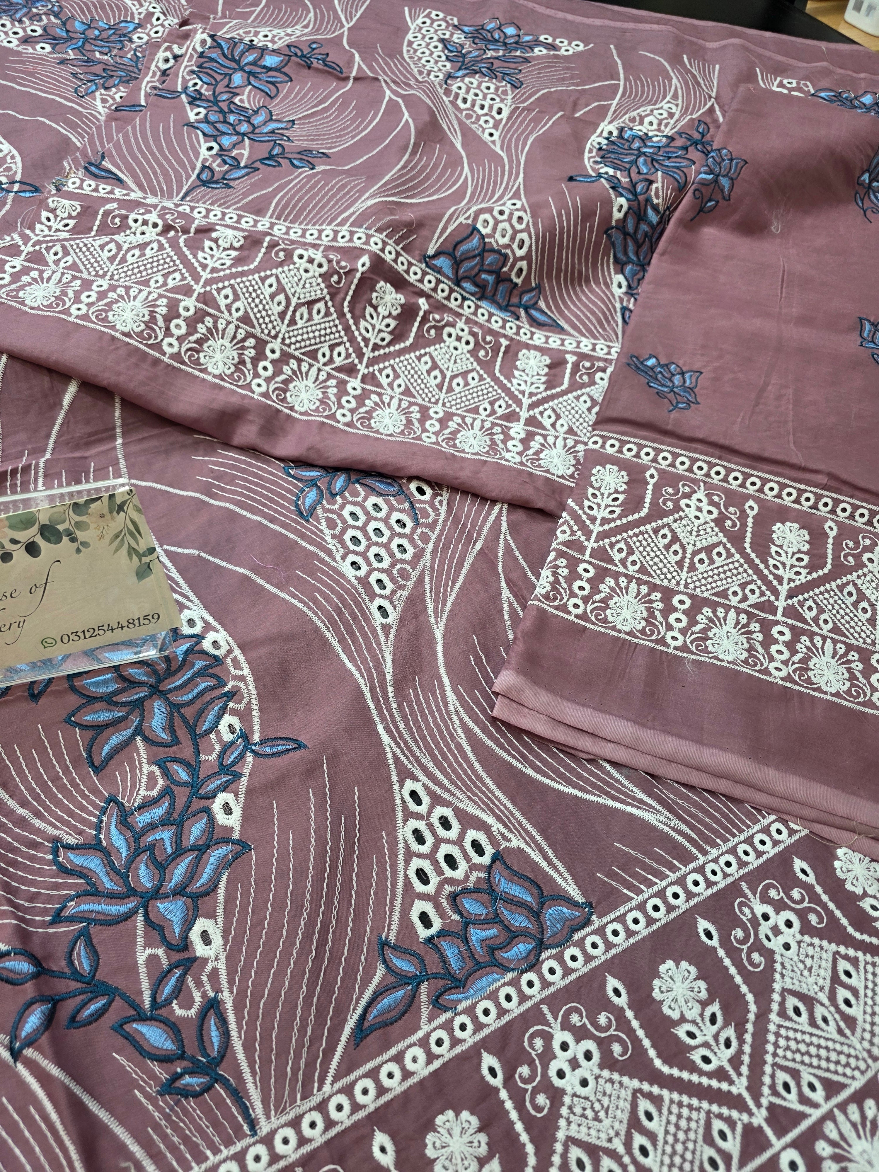Lawn 4pc with chiffon duppatta