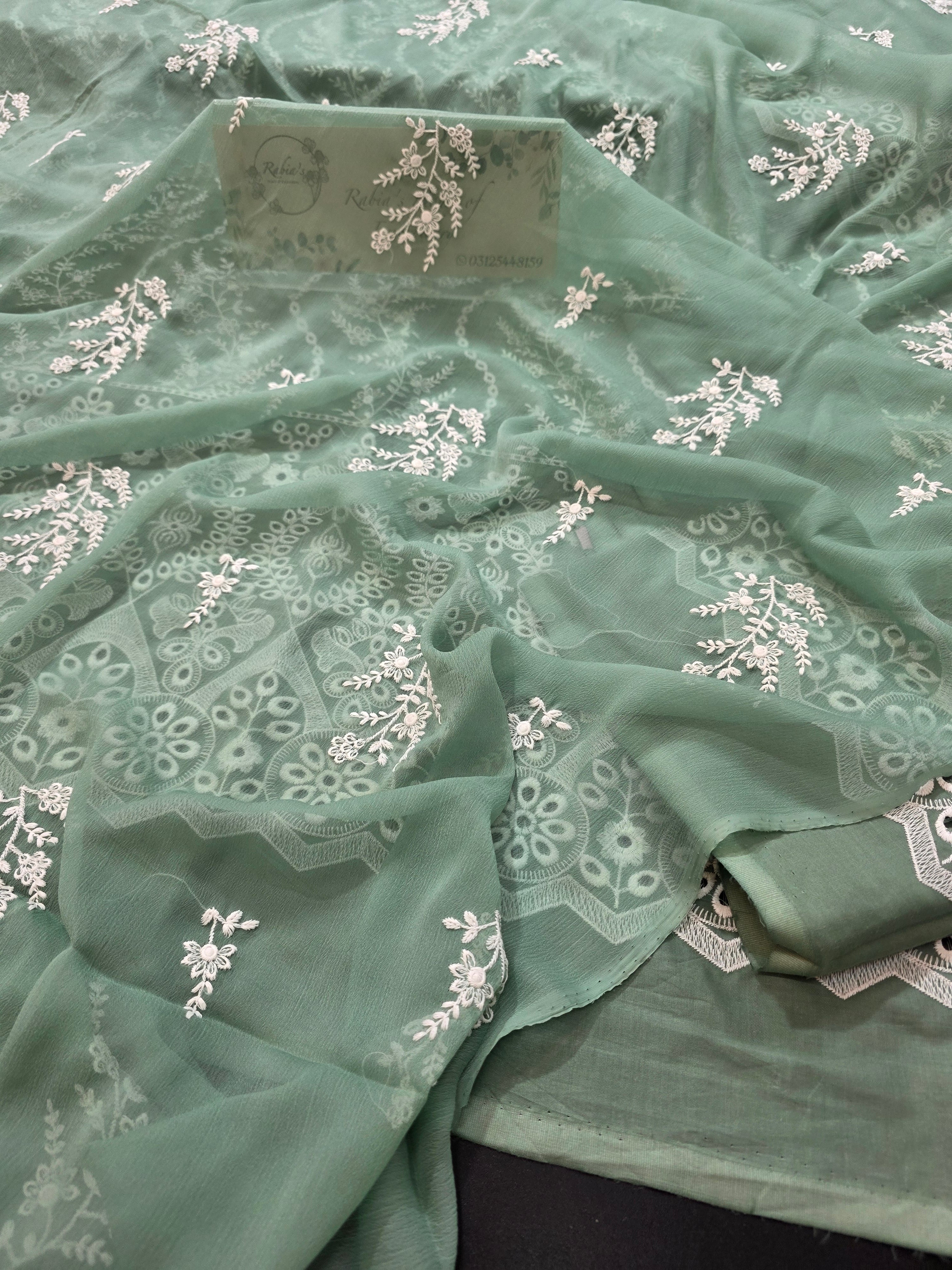 Lawn 4pc with chiffon duppatta