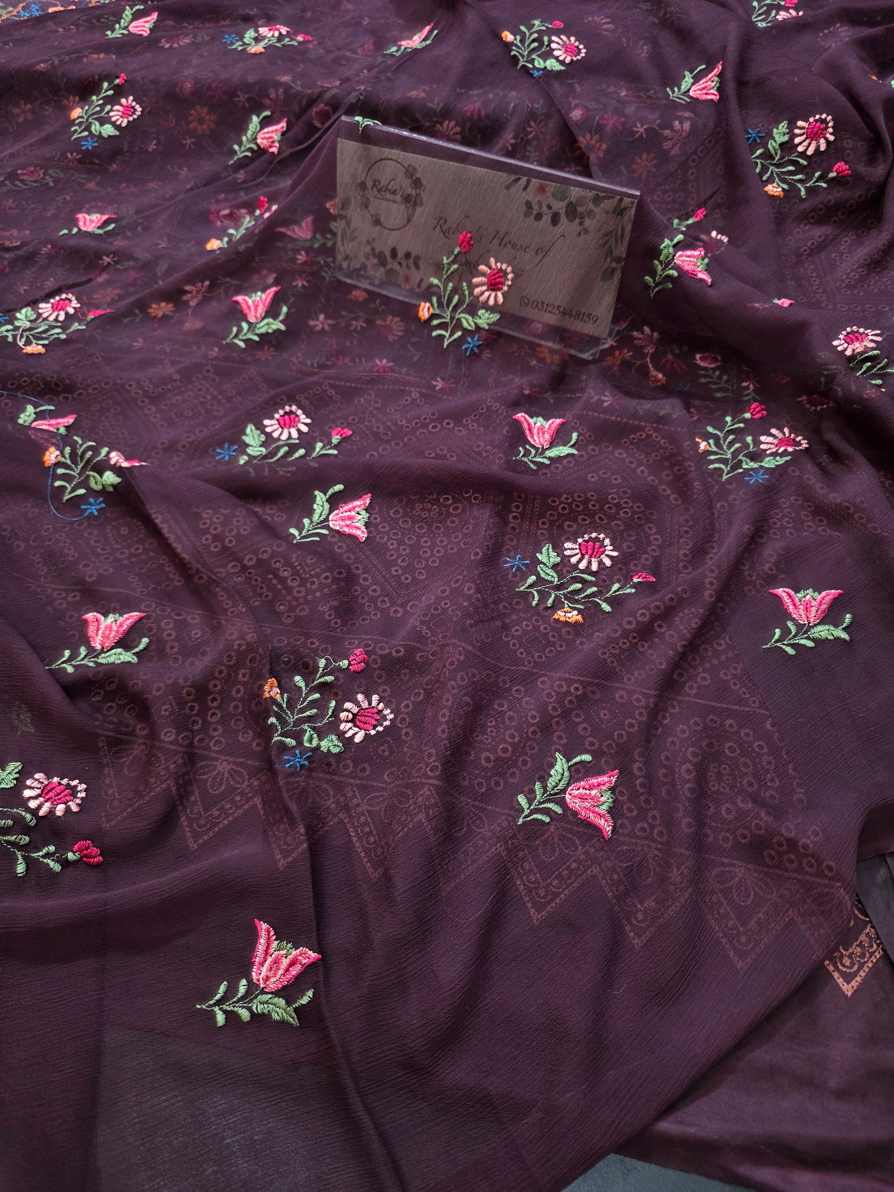 Lawn 4pc with chiffon duppatta