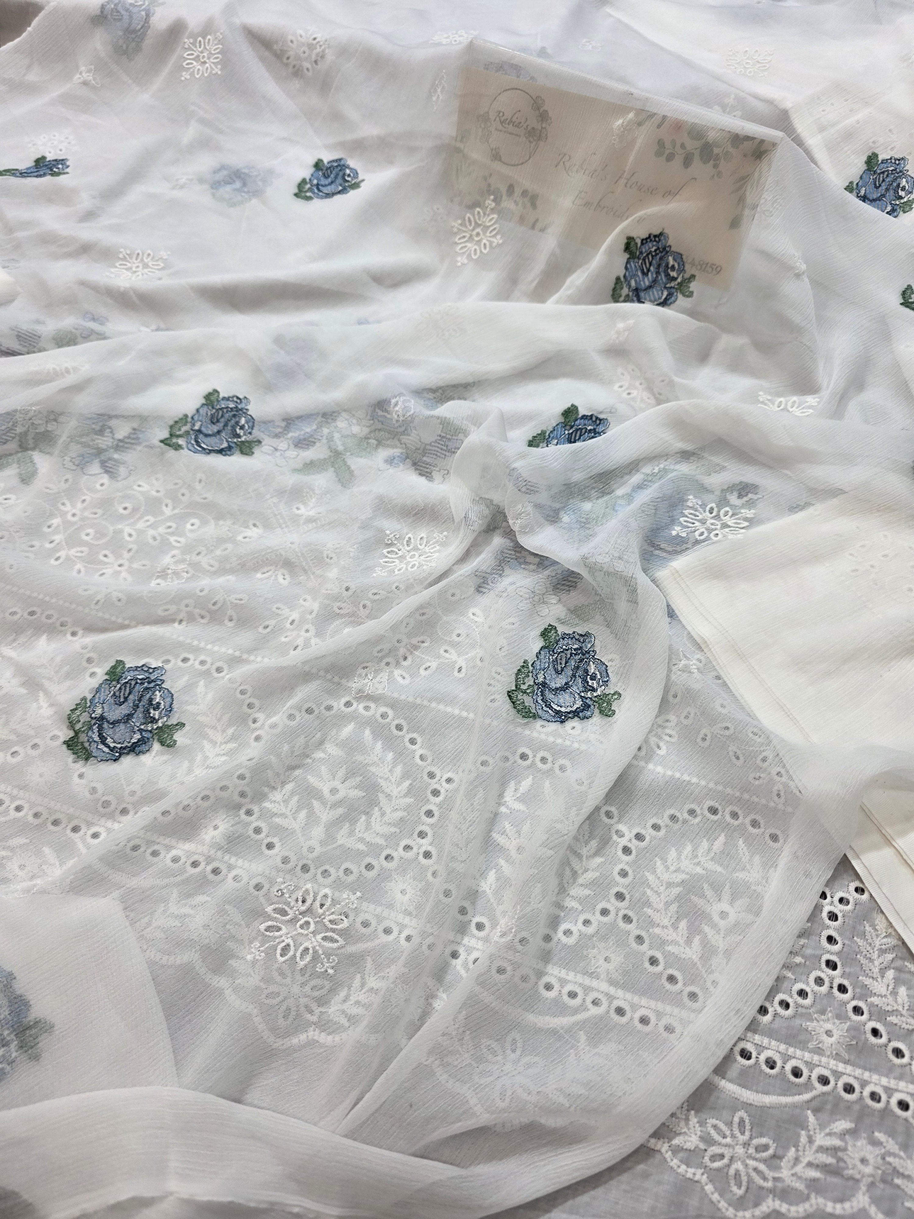 Lawn 4pc with chiffon duppatta