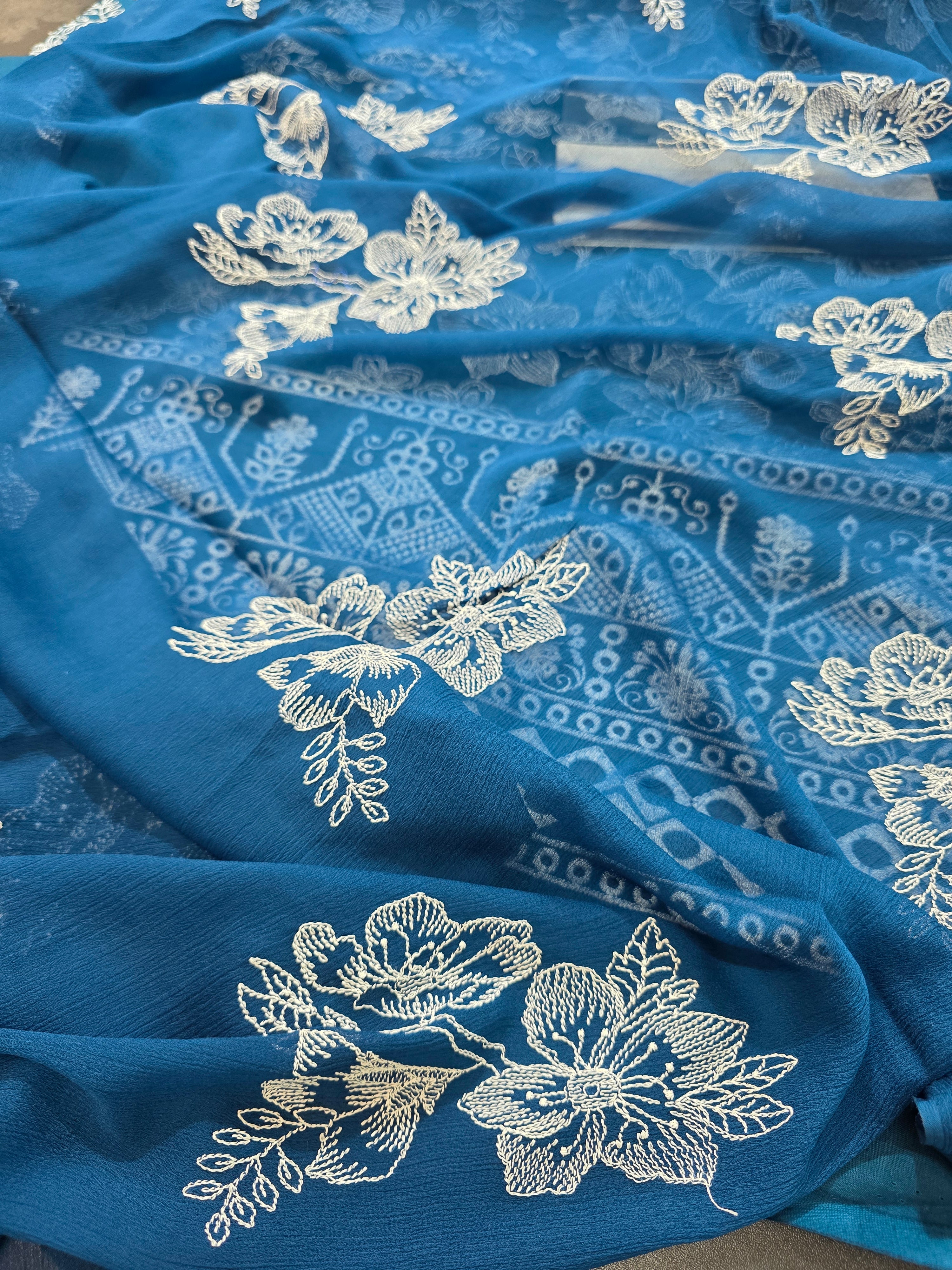 Lawn 4pc with chiffon duppatta